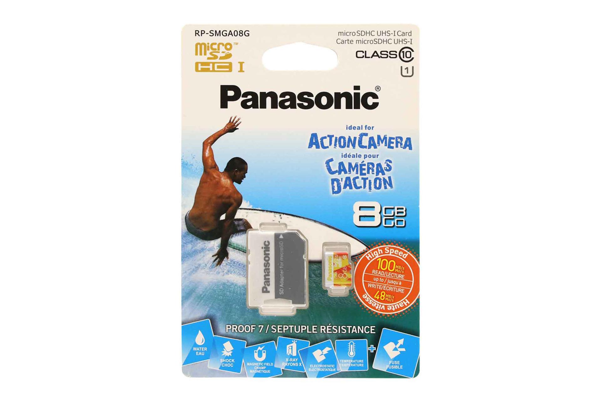 جعبه کارت حافظه پاناسونیک Panasonic RP-SMGA08G microSDHC Class 10 UHS-I U1 8GB