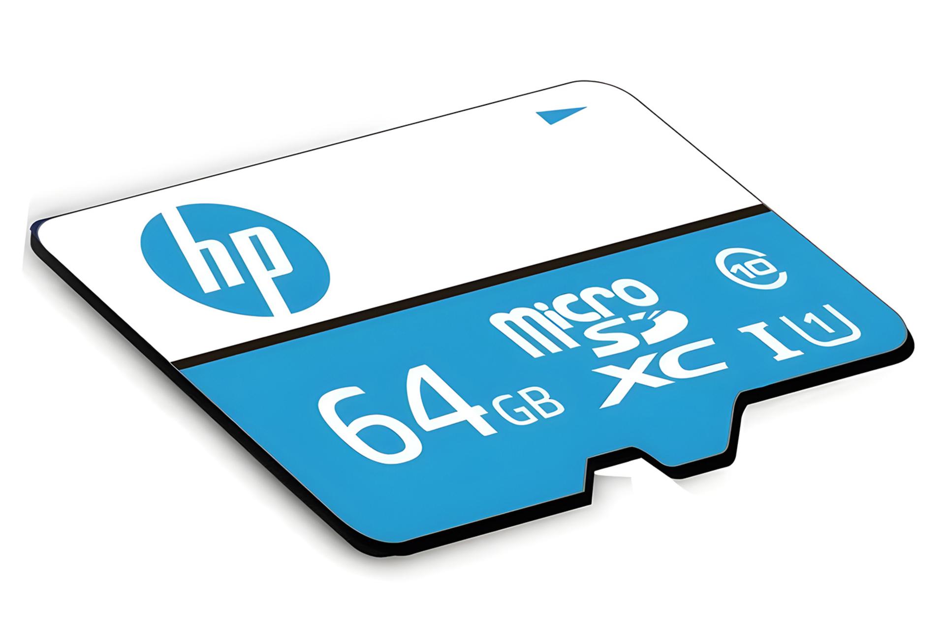 نمای کناری کارت حافظه اچ پی HP mi310  microSDXC Class 10 UHS-I U1 64GB