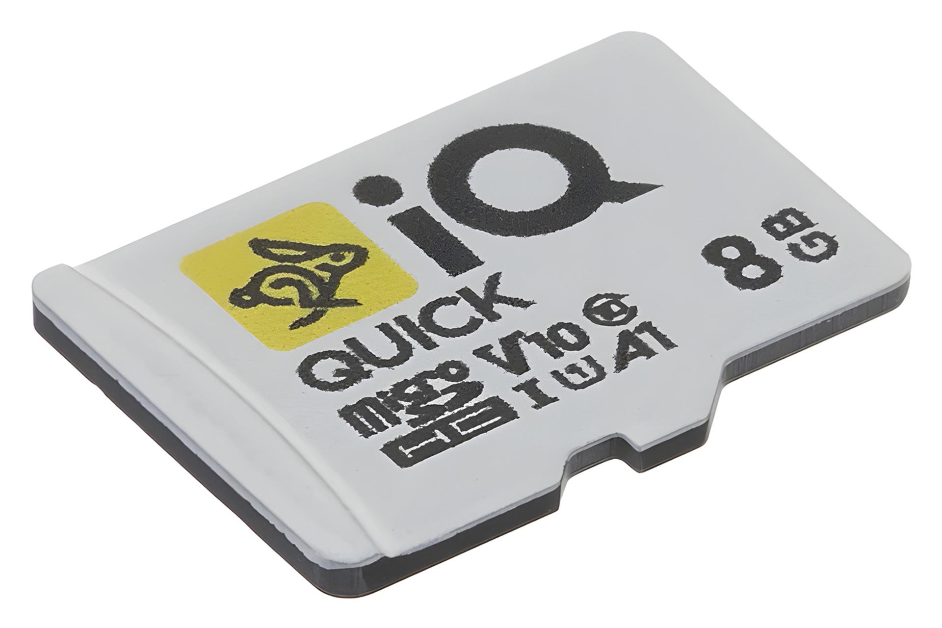 نمای کناری کارت حافظه آی کیو iQ Quick microSDHC Class 10 UHS-I U1 8GB