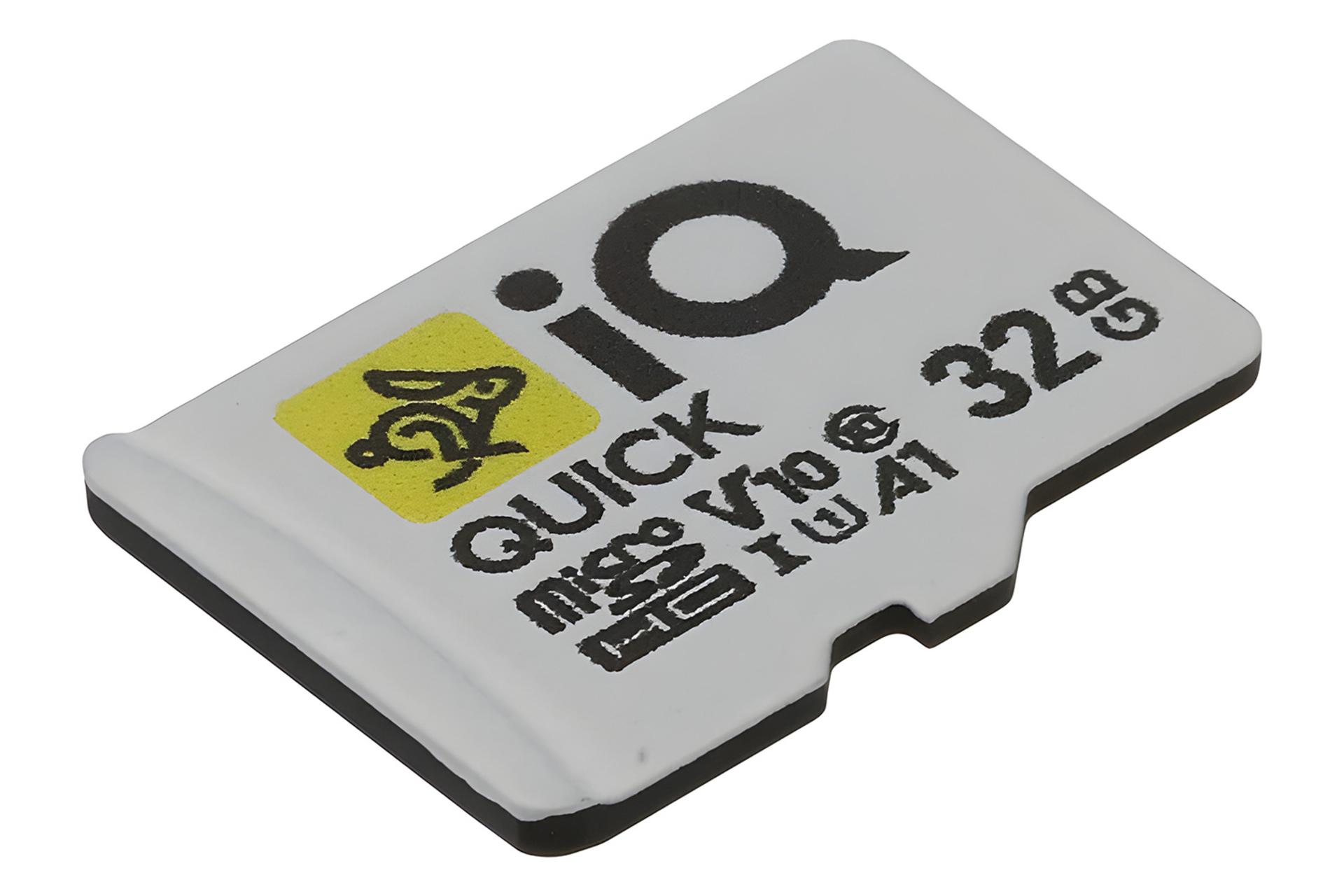 نمای کناری کارت حافظه آی کیو iQ Quick microSDHC Class 10 UHS-I U1 32GB