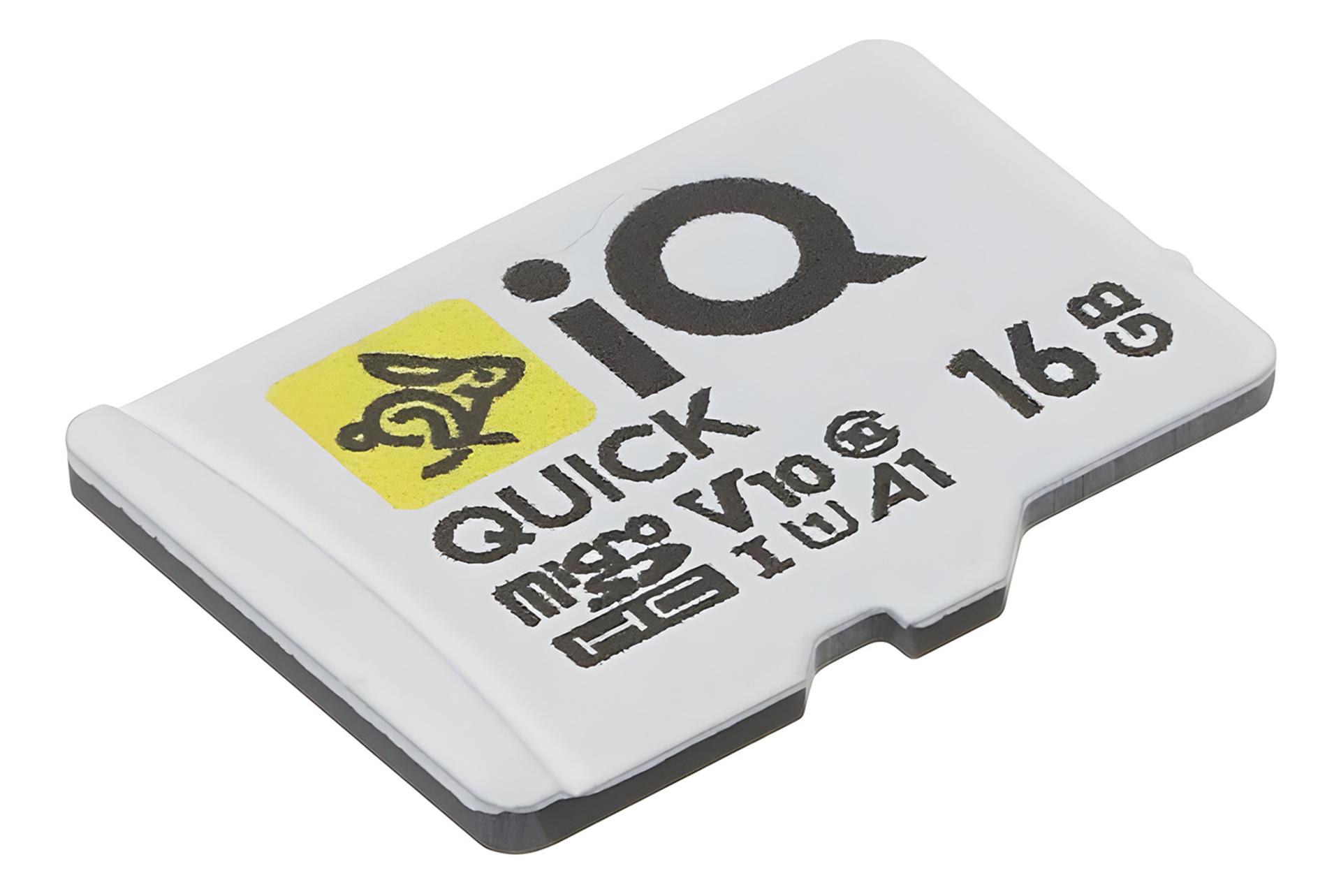 نمای کناری کارت حافظه آی کیو iQ Quick microSDHC Class 10 UHS-I U1 16GB