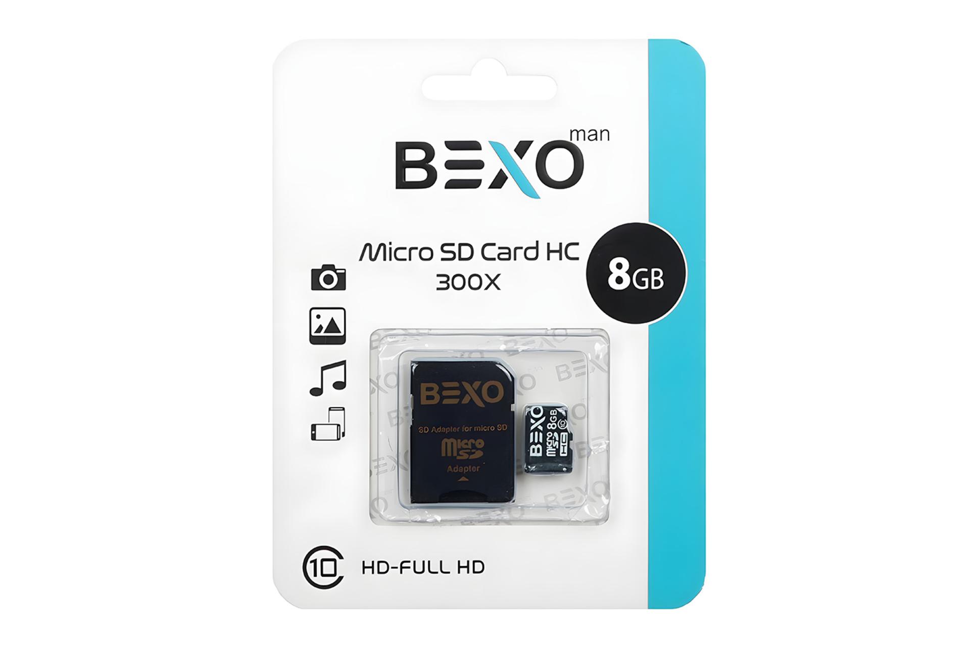 کارت حافظه بکسومن BEXOman 300X microSDHC Class 10 8GB