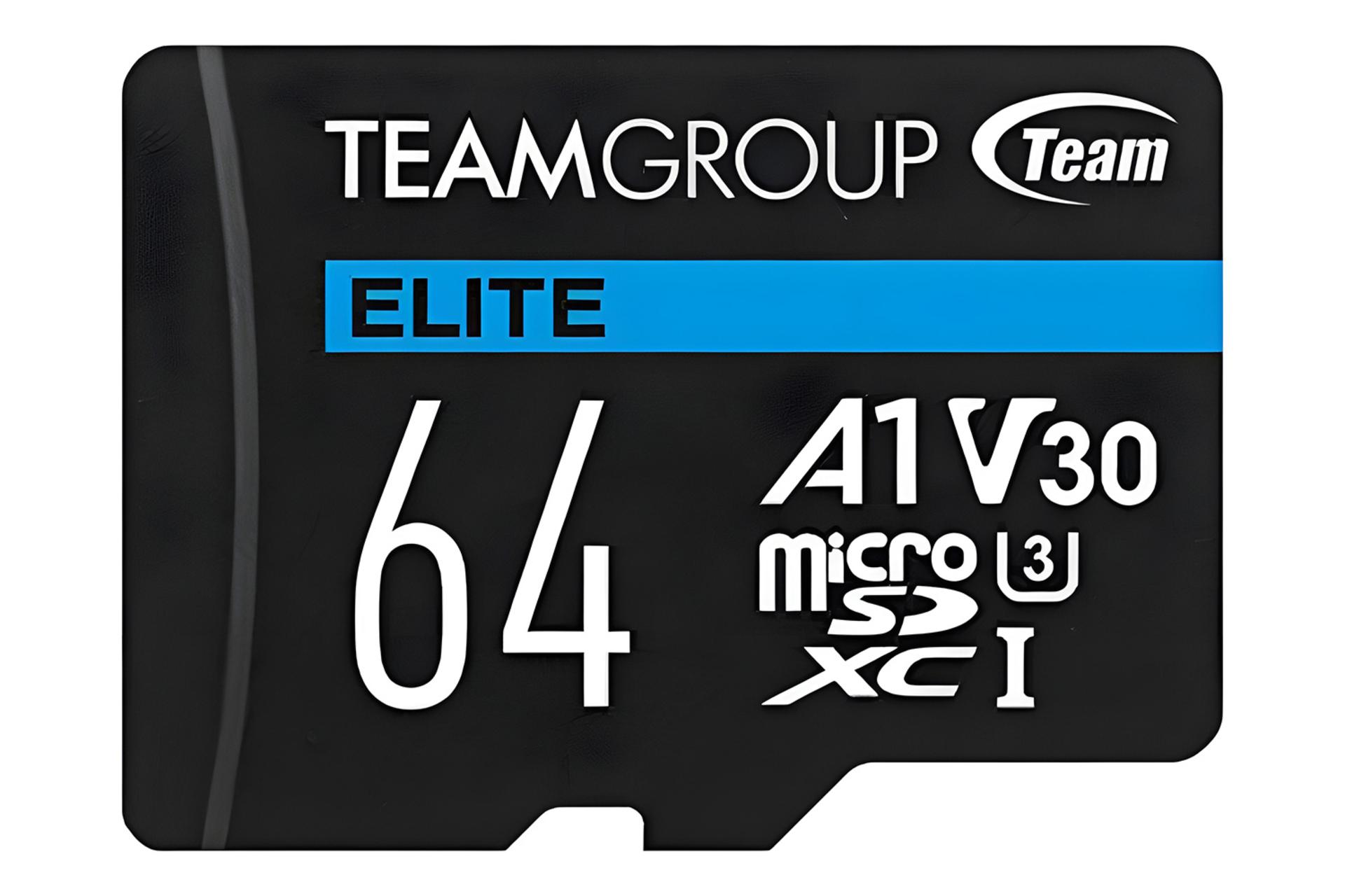 کارت حافظه تیم گروپ TEAMGROUP Elite microSDXC Class 10 UHS-I U3 64GB 90MBps