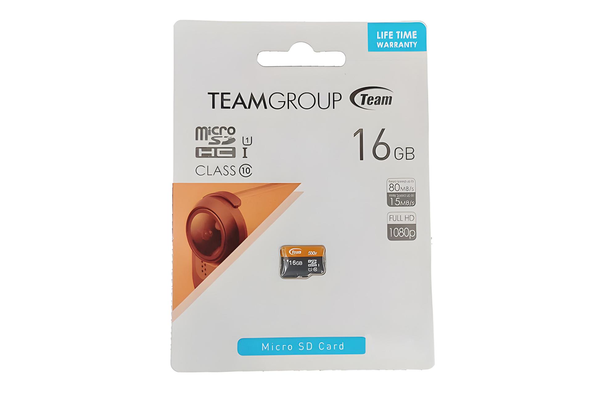 جعبه کارت حافظه تیم گروپ TEAMGROUP 500X microSDHC Class 10 UHS-I U1 16GB