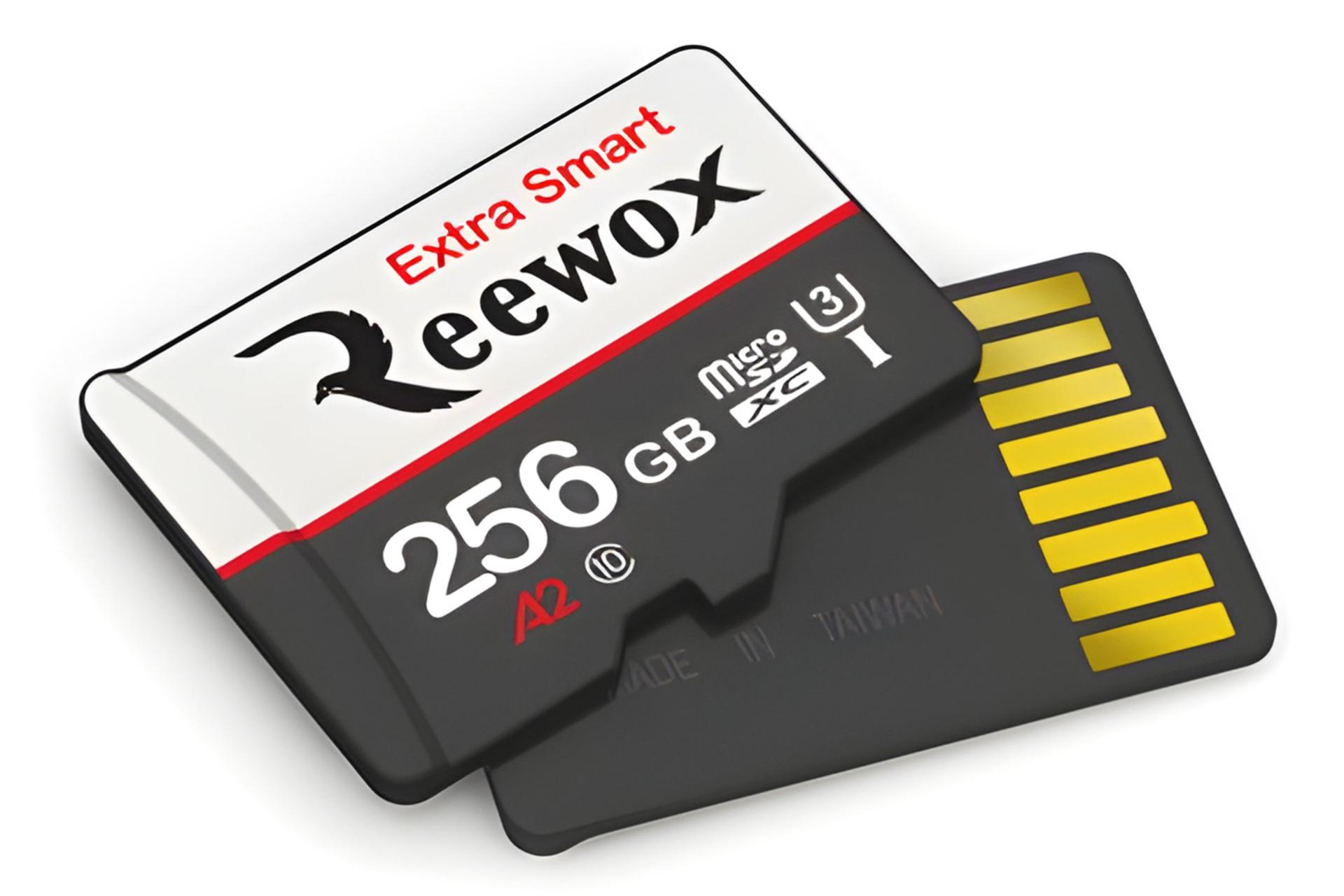 نمای کناری کارت حافظه ریووکس Reewox ExtraSmart microSDXC Class 10 UHS-I U3 256GB