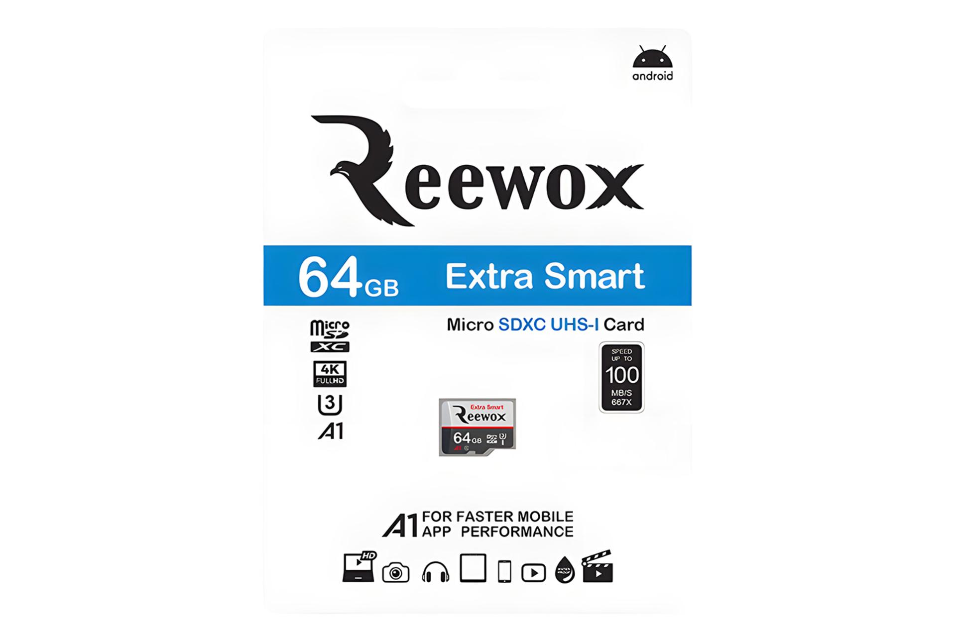 جعبه کارت حافظه ریووکس Reewox ExtraSmart microSDXC Class 10 UHS-I U3 64GB