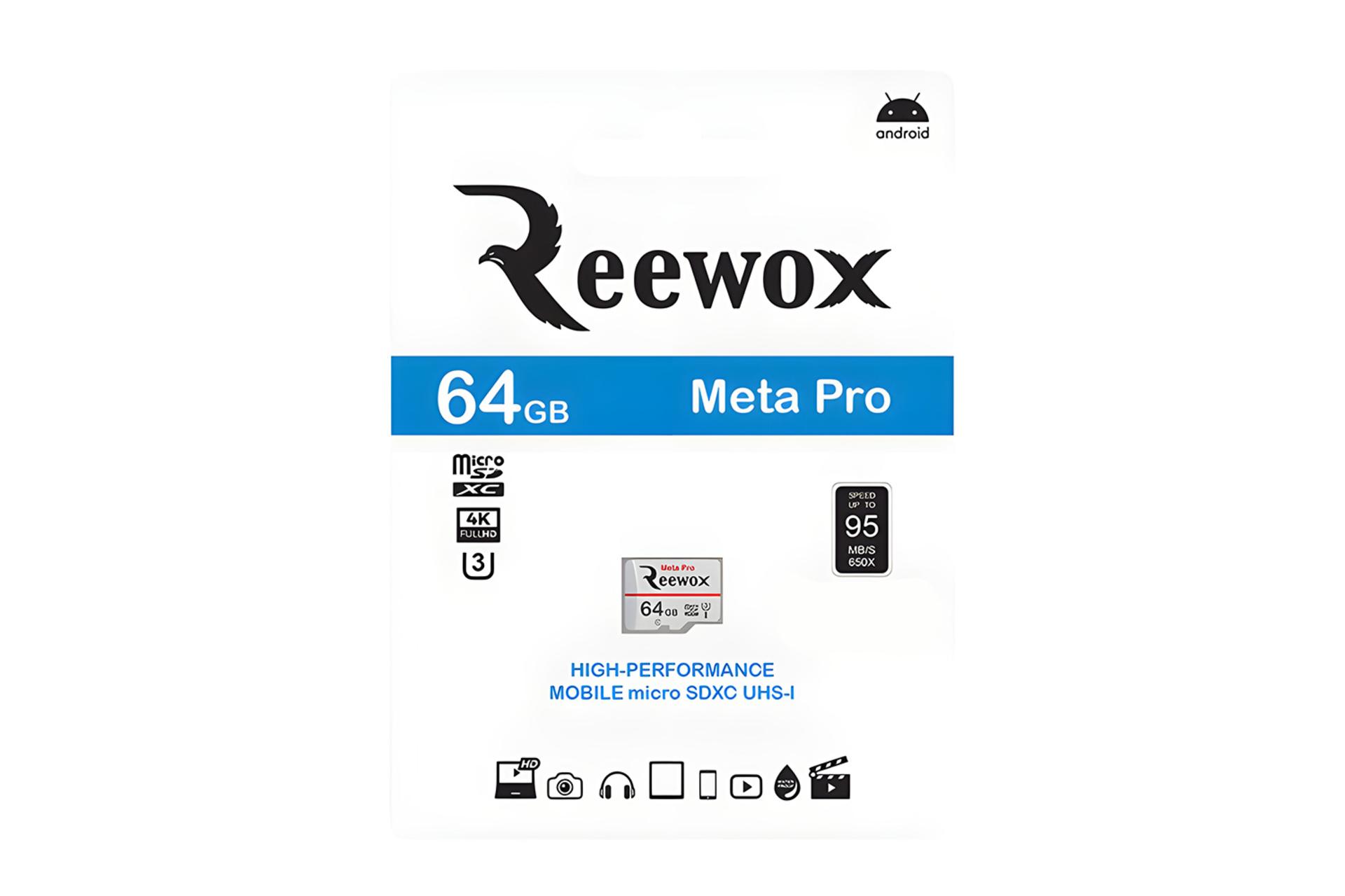 جعبه کارت حافظه ریووکس Reewox MetaPro microSDXC Class 10 UHS-I U3 64GB