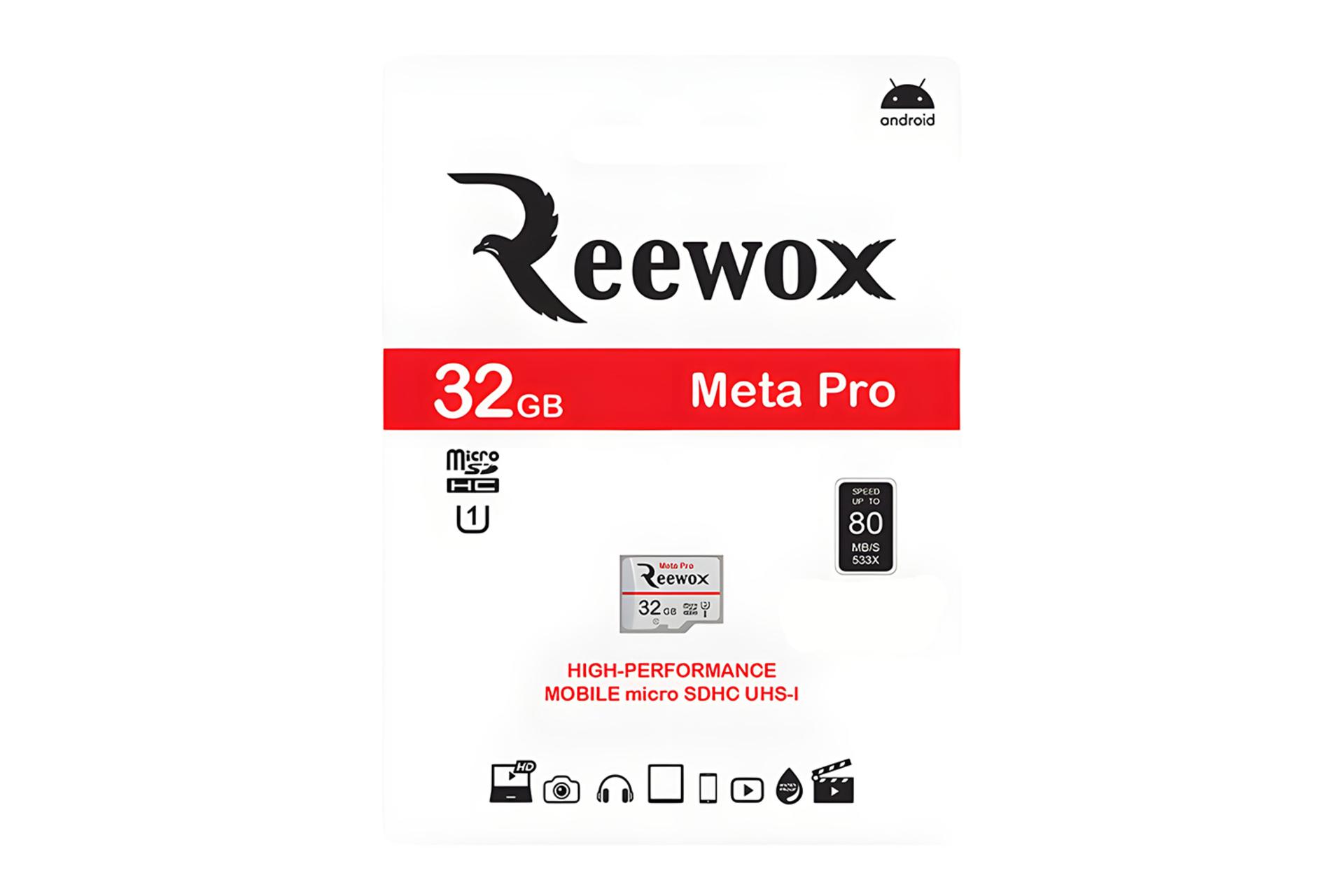 جعبه کارت حافظه ریووکس Reewox MetaPro microSDHC Class 10 UHS-I U3 32GB
