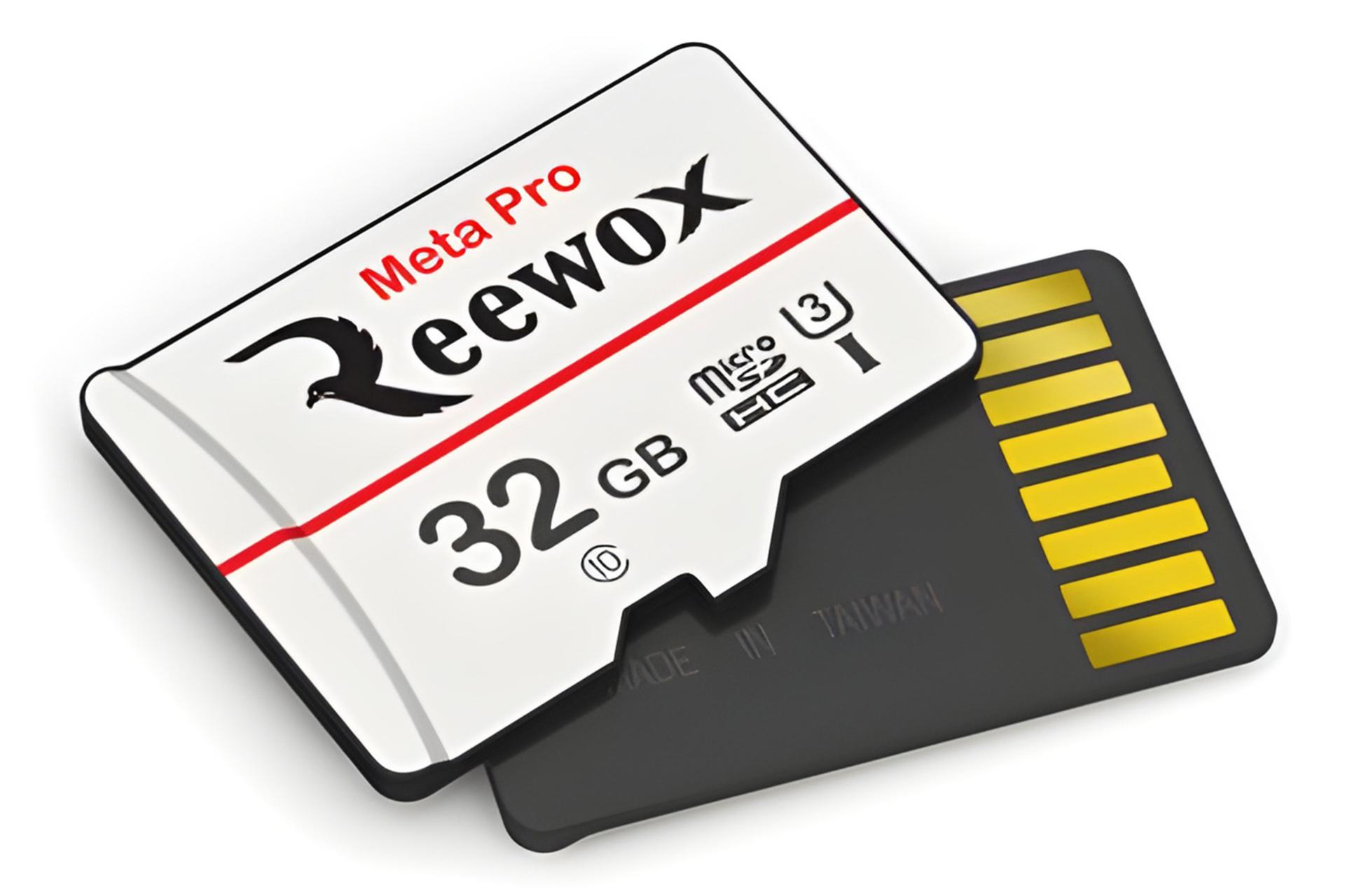 نمای کناری کارت حافظه ریووکس Reewox MetaPro microSDHC Class 10 UHS-I U3 32GB