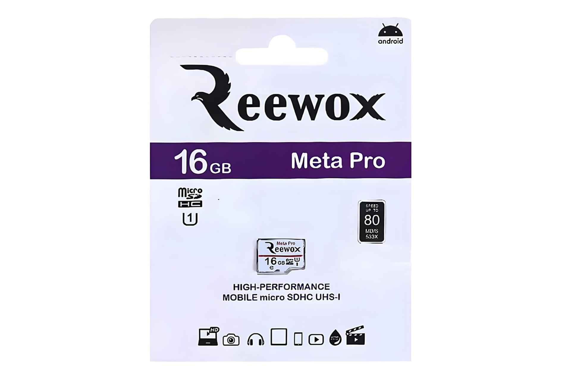 جعبه کارت حافظه ریووکس Reewox MetaPro microSDHC Class 10 UHS-I U1 16GB
