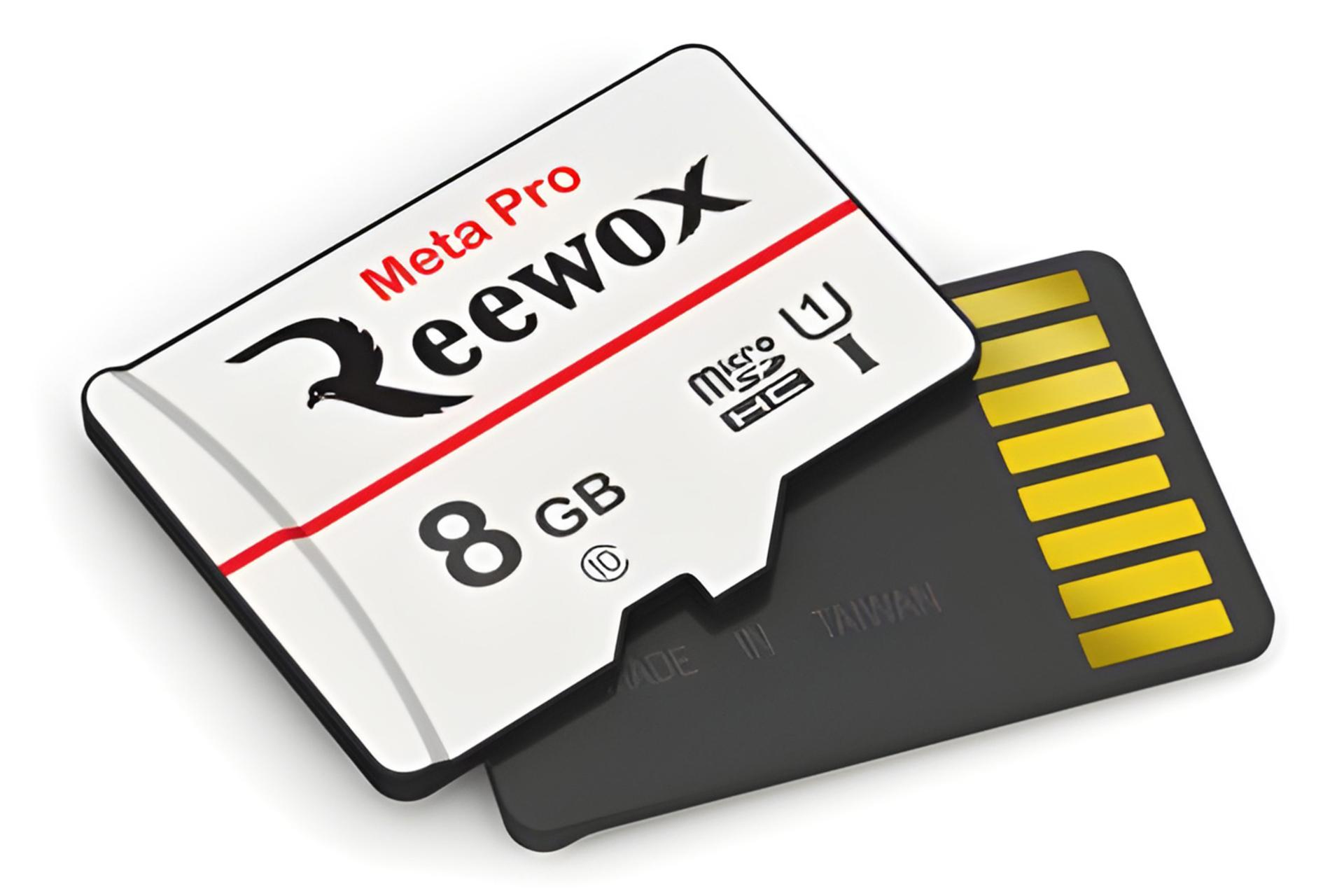 نمای کناری کارت حافظه ریووکس Reewox MetaPro microSDHC Class 10 UHS-I U1 8GB