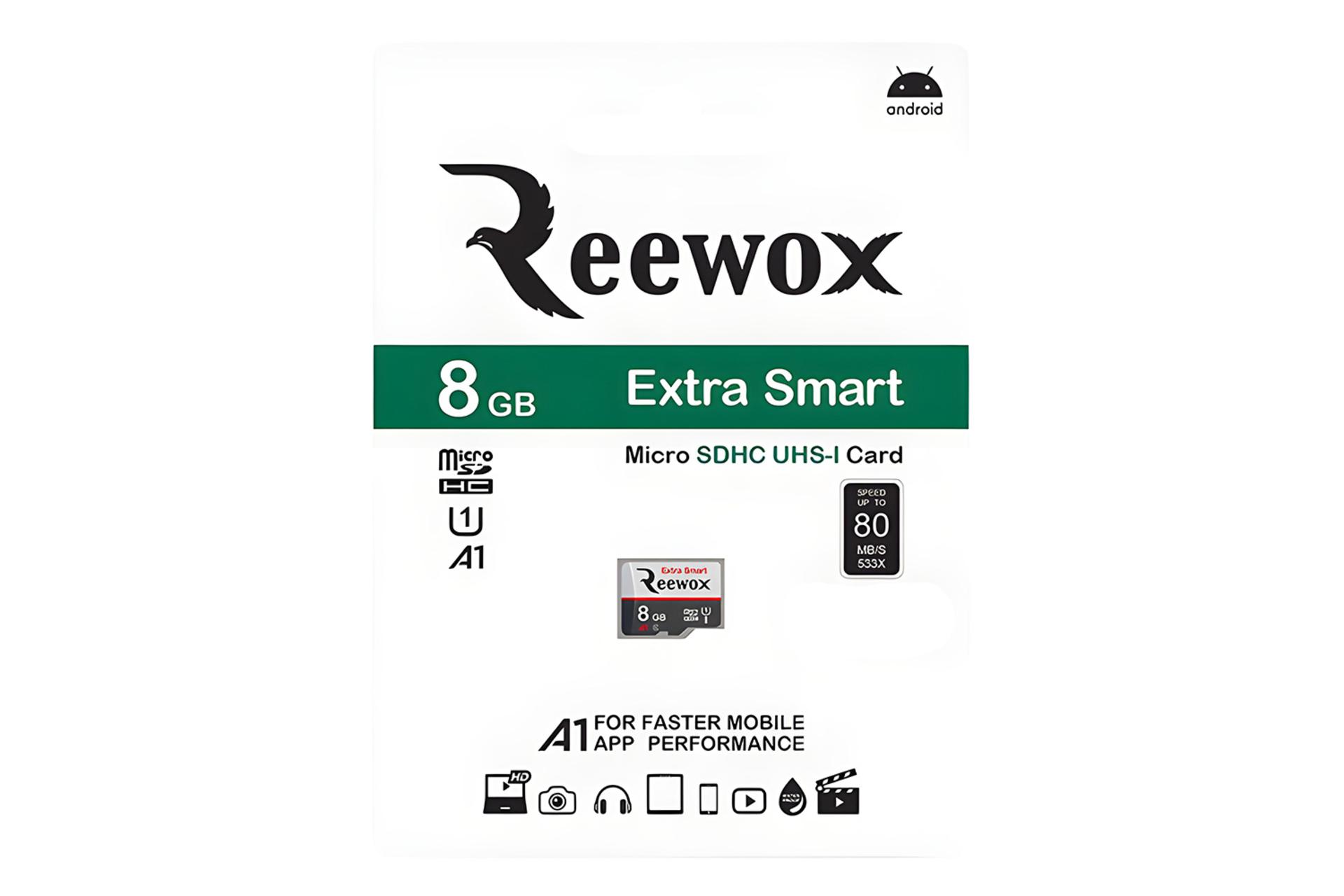 جعبه کارت حافظه ریووکس Reewox ExtraSmart microSDHC Class 10 UHS-I U1 8GB