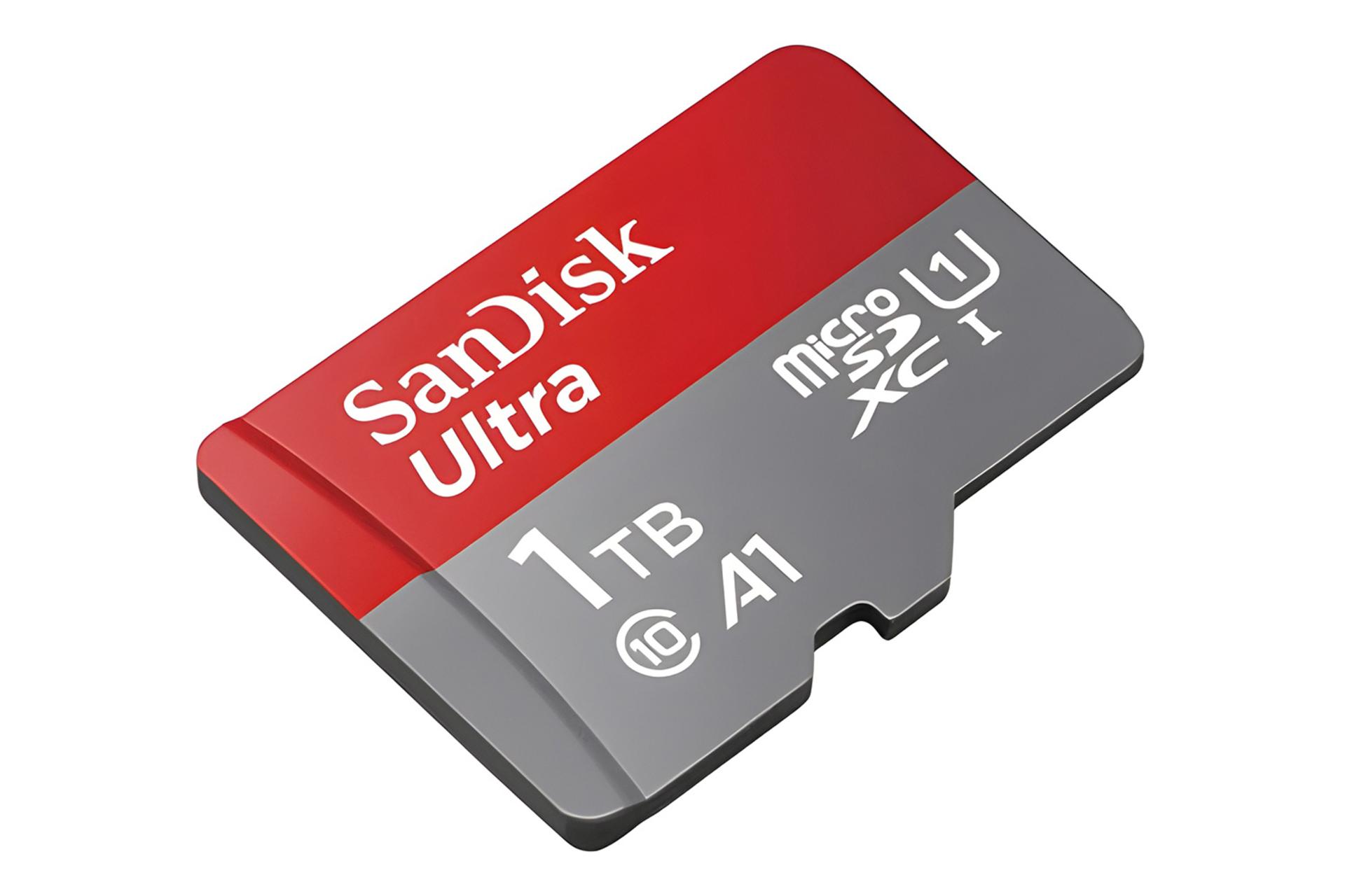 نمای کناری کارت حافظه سن‌دیسک SanDisk Ultra microSDXC Class 10 UHS-I U1 1TB