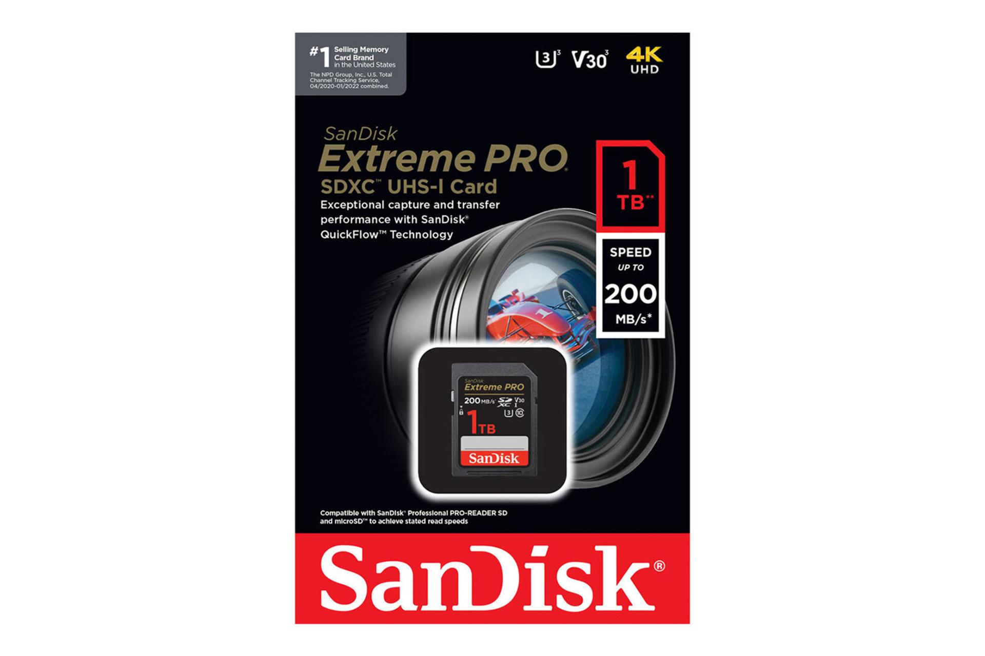 جعبه کارت حافظه سن‌دیسک SanDisk Extreme PRO SDXC Class 10 UHS-I U3 1TB