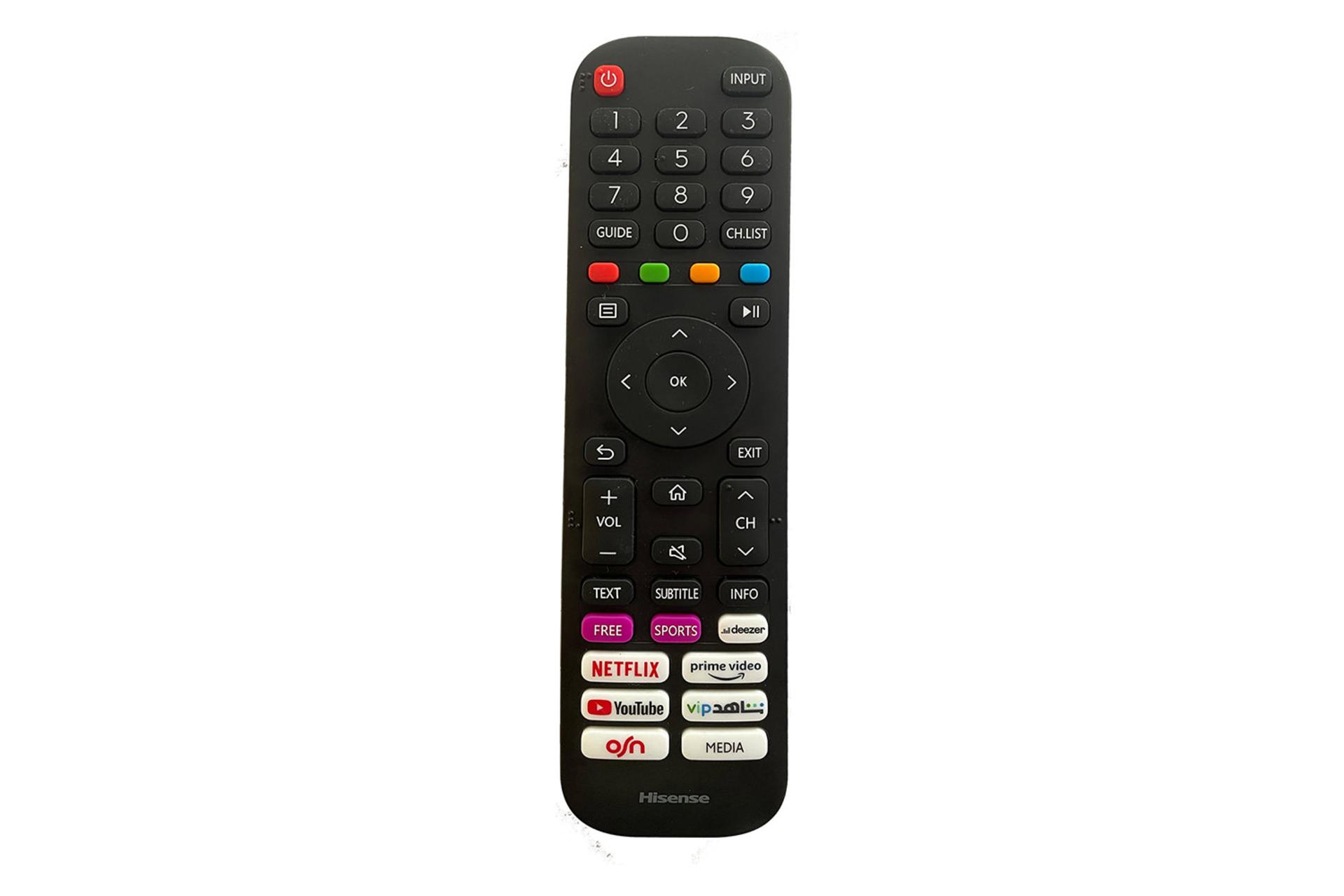 ریموت کنترل تلویزیون هایسنس Hisense E6H