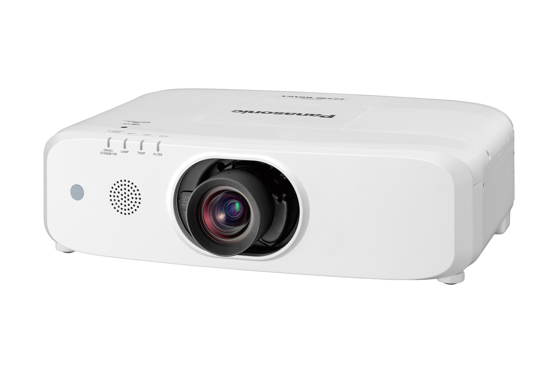 ویدیو پروژکتور پاناسونیک Panasonic PT-EZ590 نمای جلو و راست