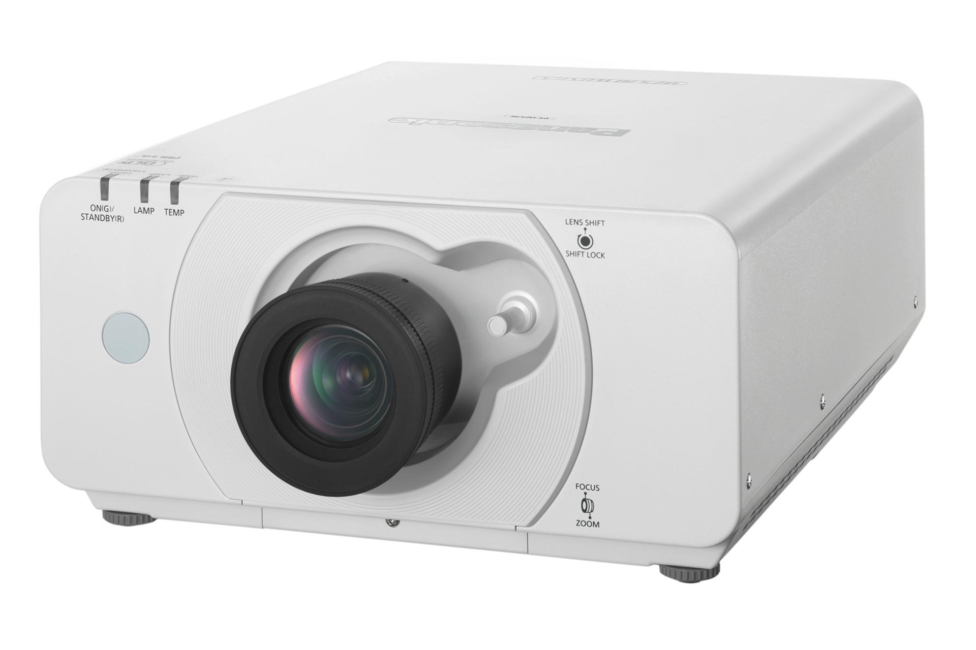 ویدیو پروژکتور پاناسونیک Panasonic PT-DX500 نمای جلو و راست