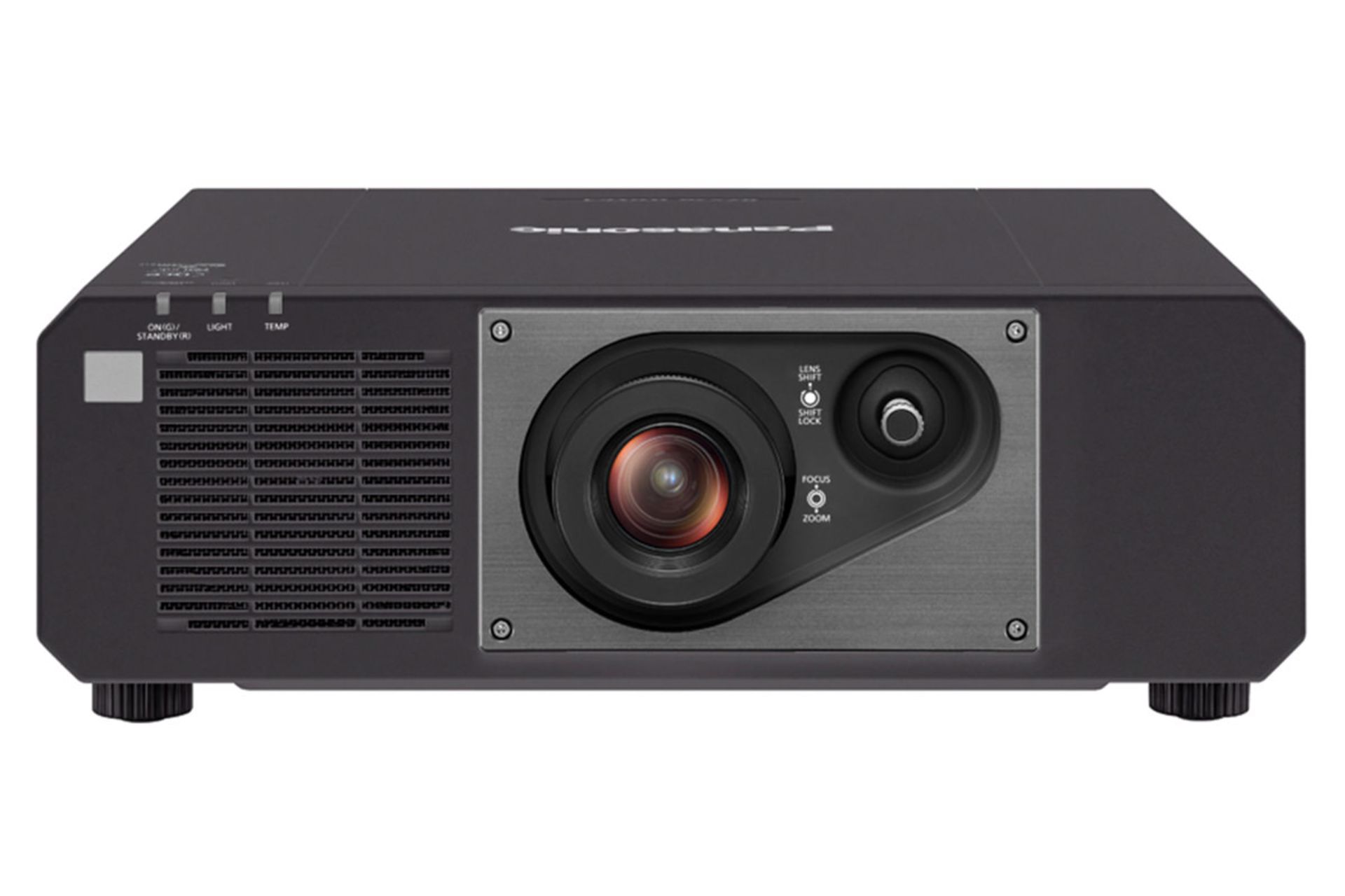 ویدیو پروژکتور پاناسونیک Panasonic PT-RZ570 نمای جلو رنگ مشکی