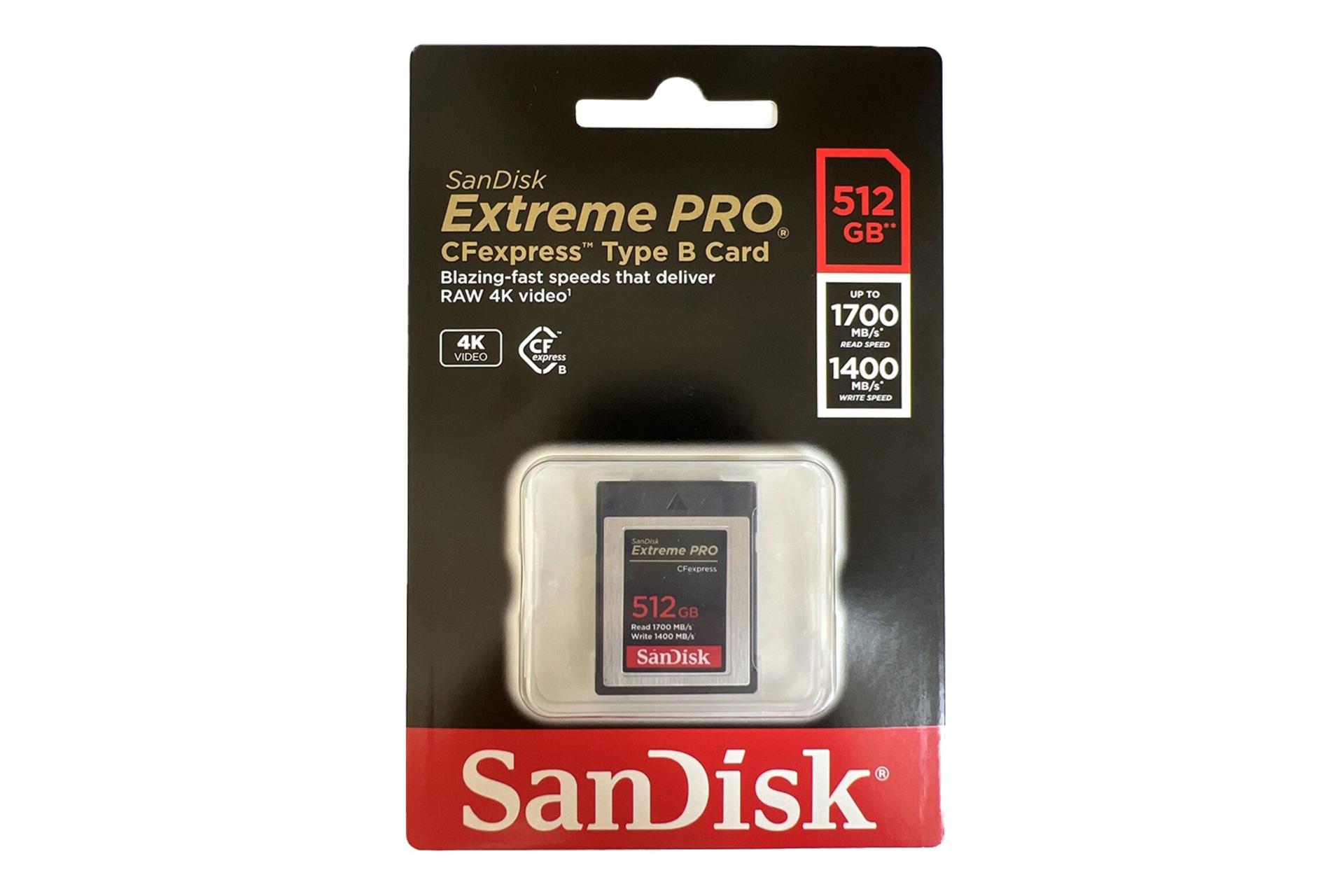 جعبه کارت حافظه سن‌دیسک SanDisk Extreme Pro CFexpress Type B 512GB