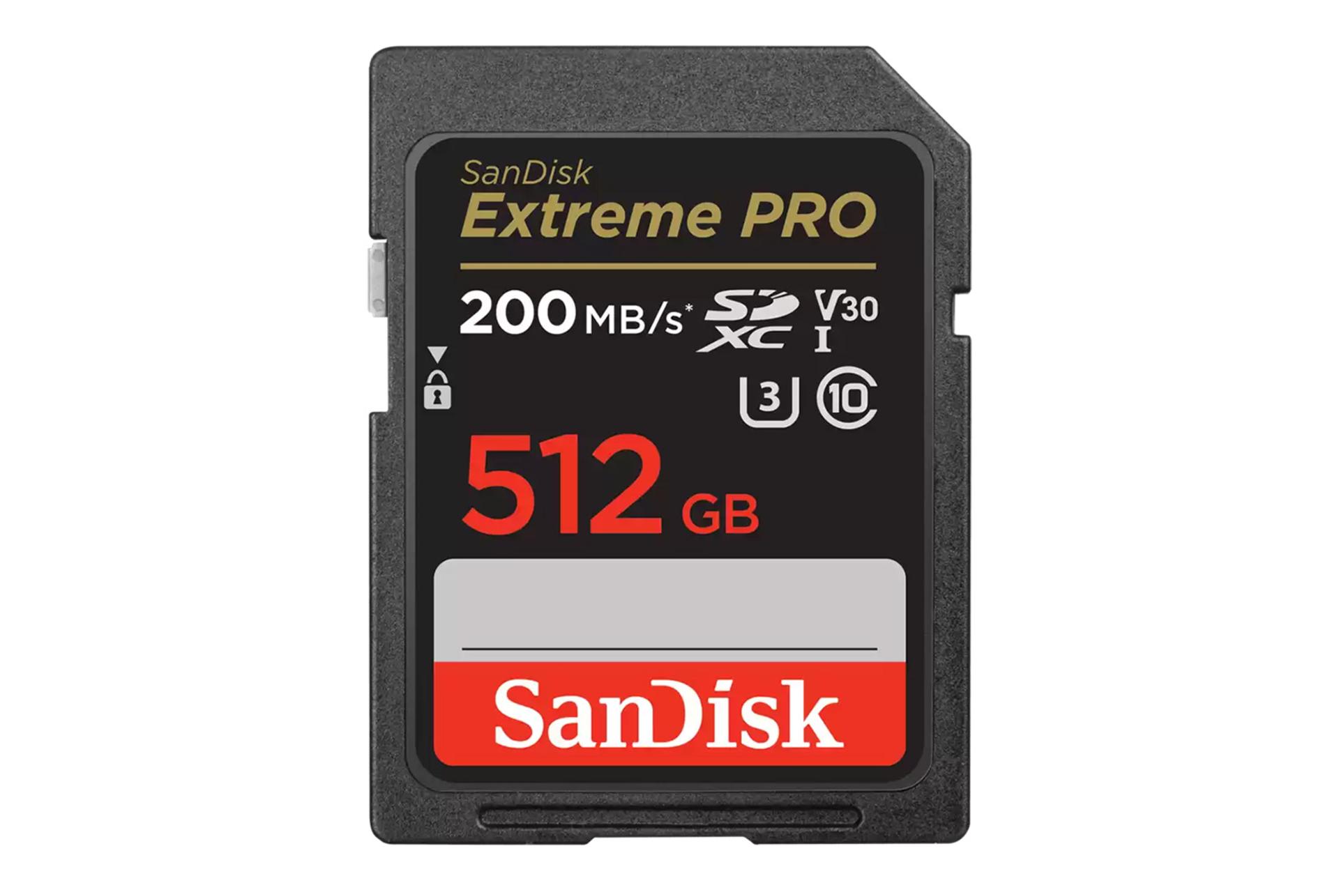 کارت حافظه سن‌دیسک SanDisk Extreme PRO SDXC Class 10 UHS-I U3 512GB 200MBps