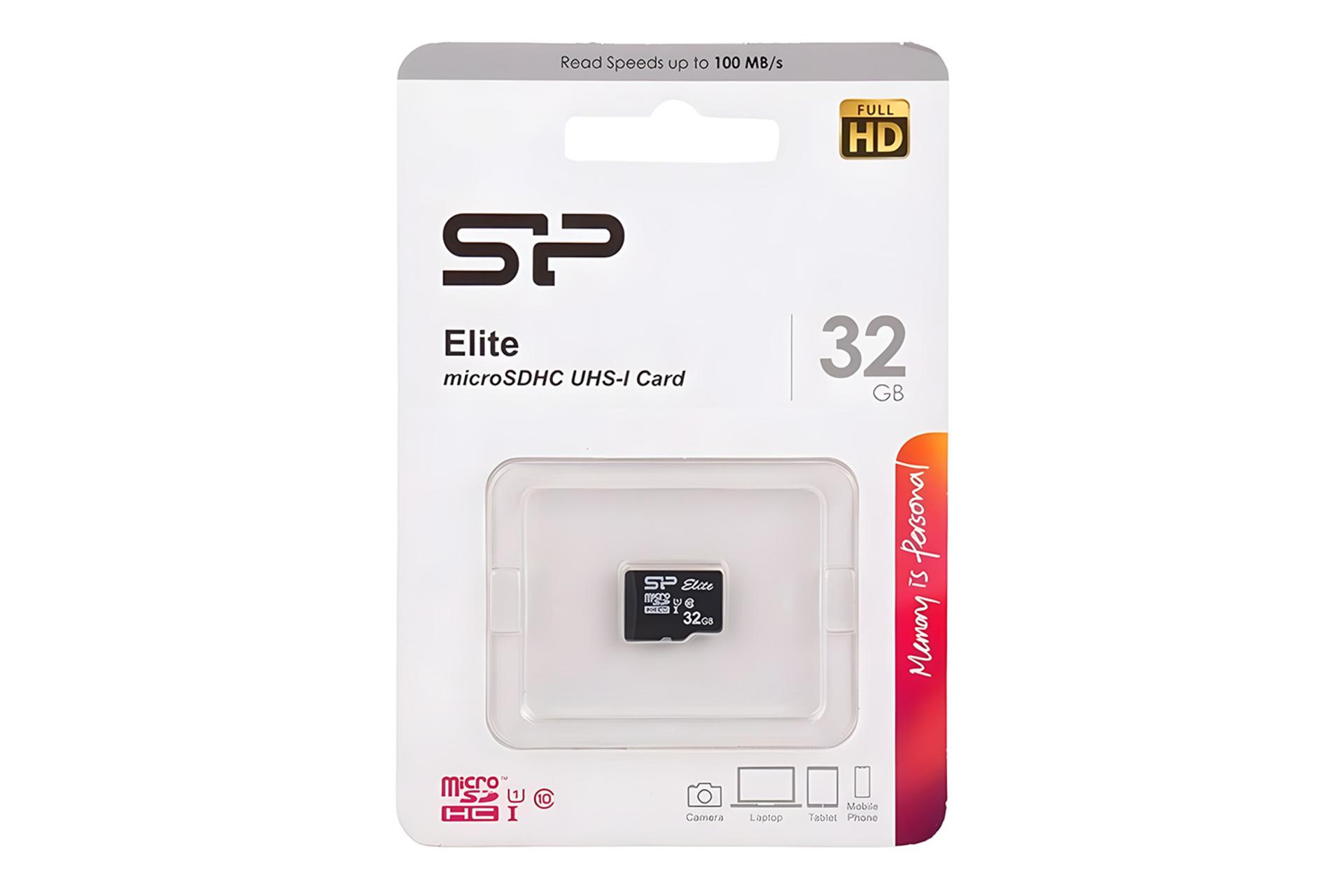 جعبه کارت حافظه سیلیکون پاور Silicon Power Elite microSDHC Class 10 UHS-I U1 32GB 100MBps