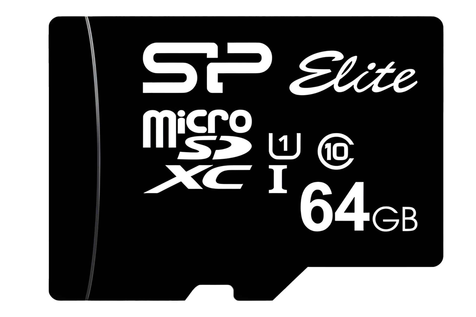 کارت حافظه سیلیکون پاور Silicon Power Elite microSDXC Class 10 UHS-I U1 64GB 100MBps