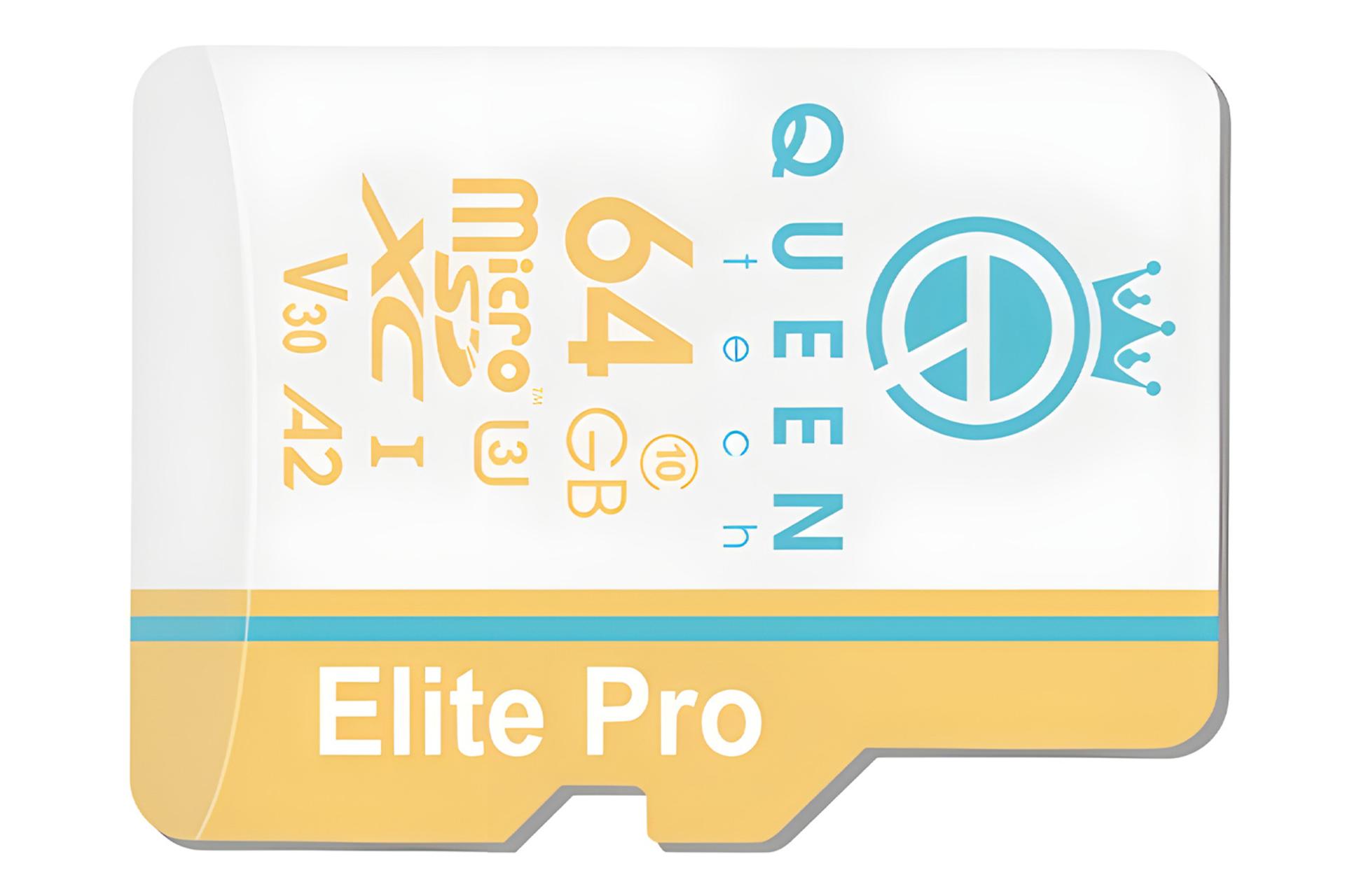 کارت حافظه کوئین تک Queen Tech Elite Pro microSDXC Class 10 UHS-I U3 64GB