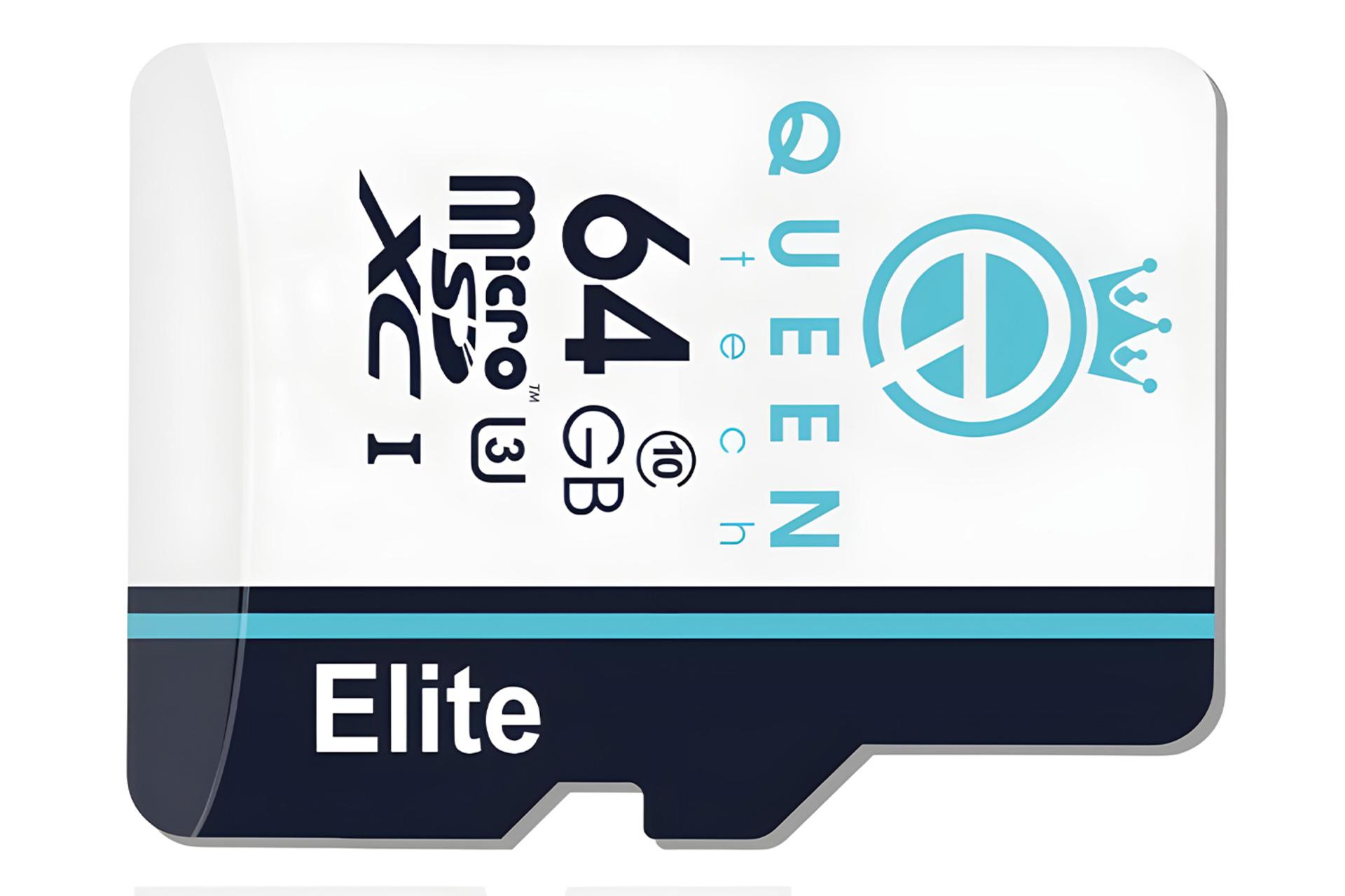 کارت حافظه کوئین تک Queen Tech Elite microSDXC Class 10 UHS-I U3 64GB
