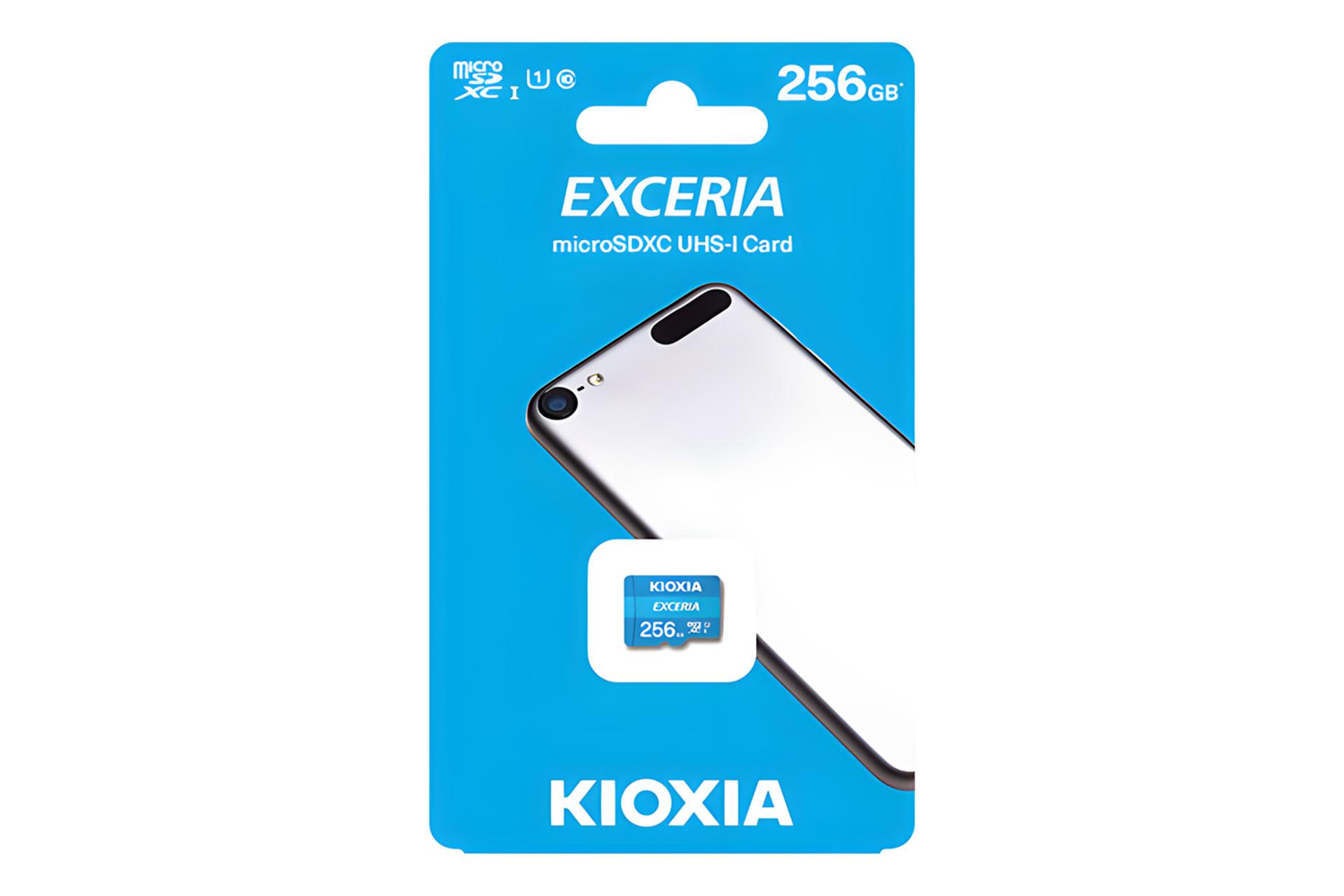 جعبه کارت حافظه کیوکسیا KIOXIA EXCERIA microSDXC Class 10 UHS-I U1 256GB