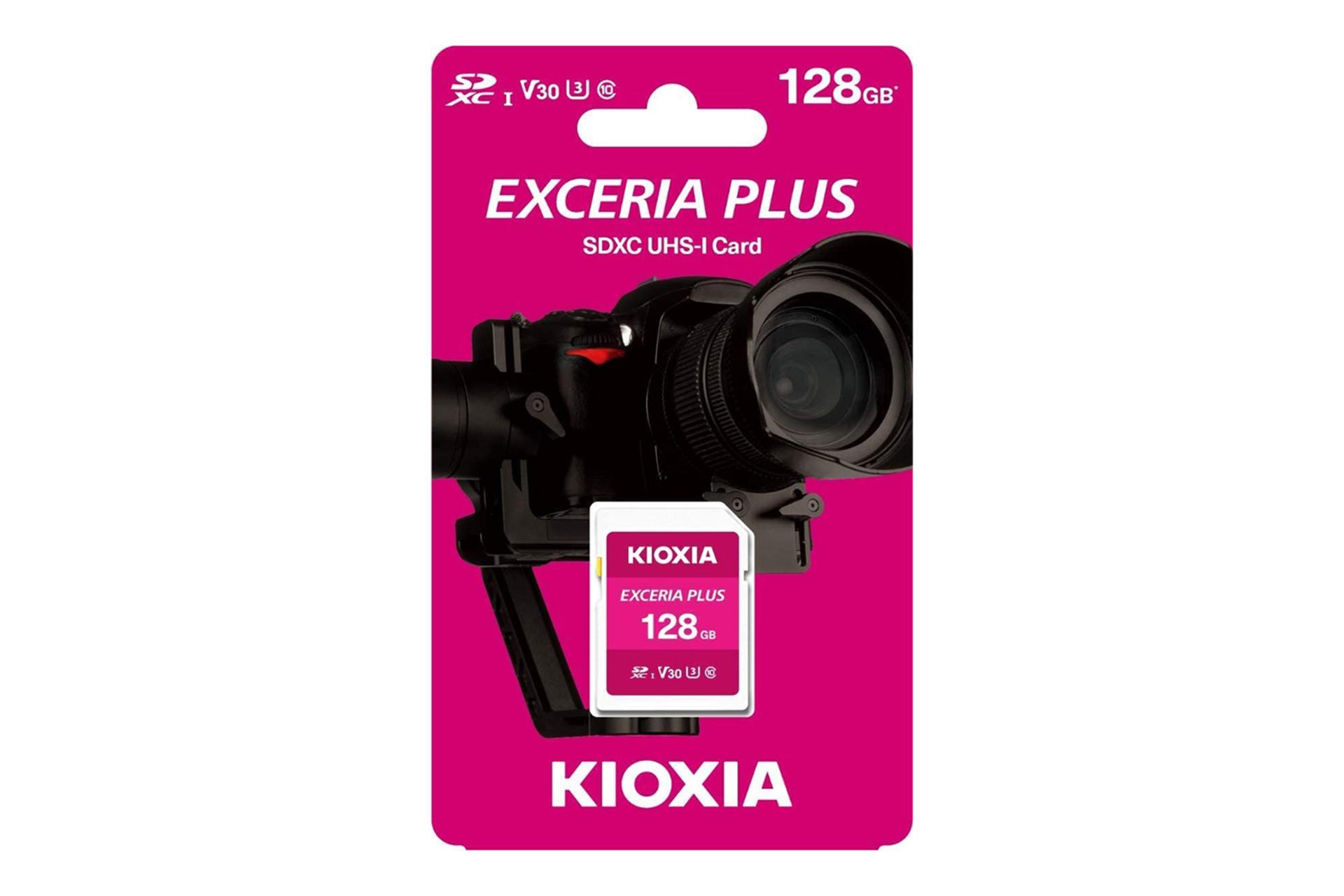 جعبه کارت حافظه کیوکسیا KIOXIA EXCERIA PLUS SDHC Class 10 UHS-I U3 128GB