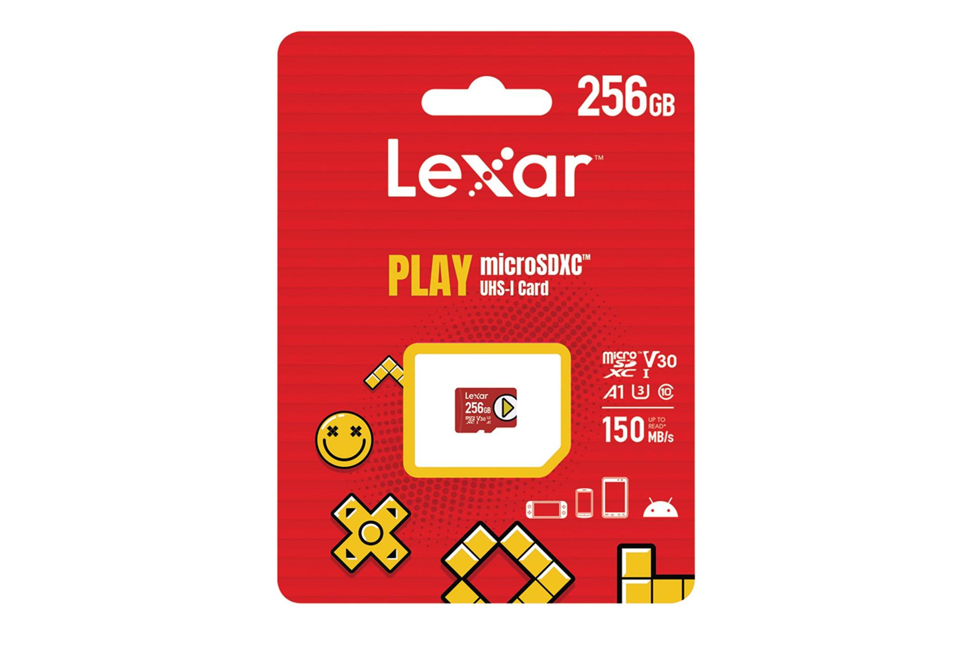 جعبه کارت حافظه لکسار Lexar PLAY microSDXC Class 10 UHS-I U3 256GB