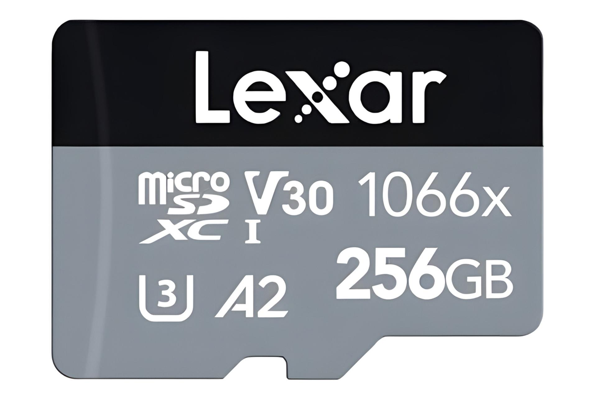 کارت حافظه لکسار Lexar SILVER microSDXC Class 10 UHS-I U3 256GB