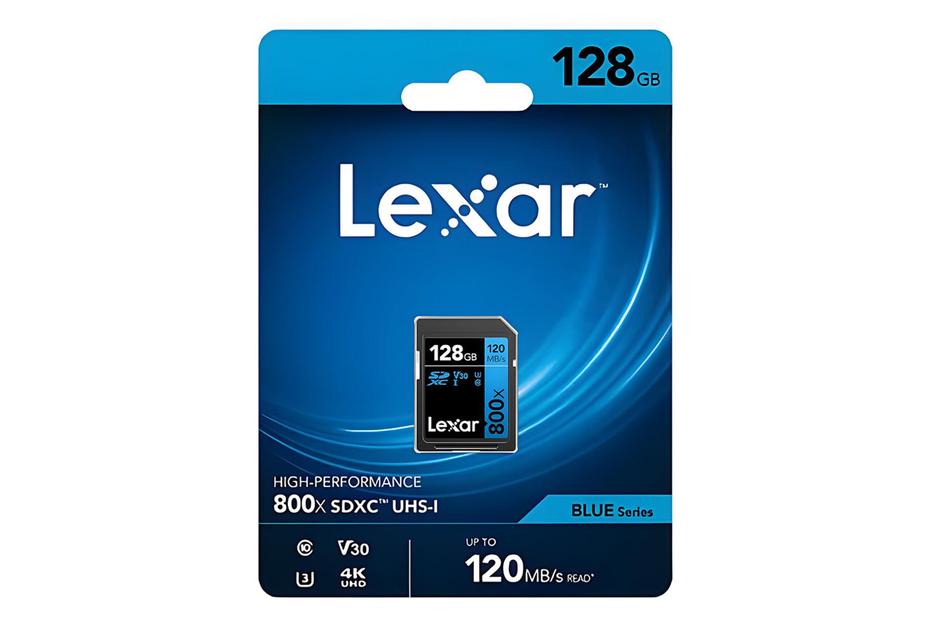 جعبه کارت حافظه لکسار Lexar BLUE SDXC Class 10 UHS-I U3 128GB