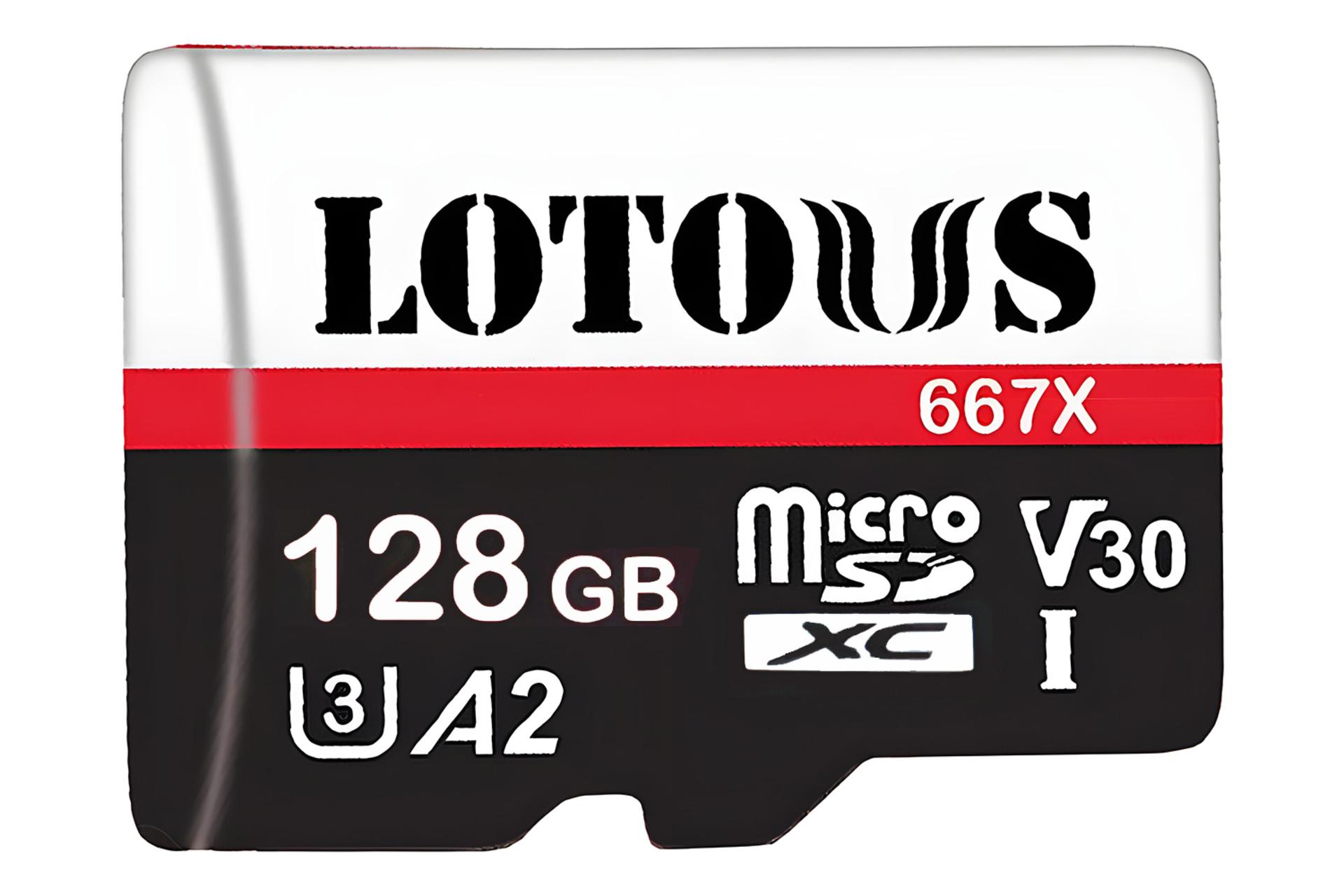 کارت حافظه لوتوس Lotous 667X microSDXC Class 10 UHS-I U3 128GB