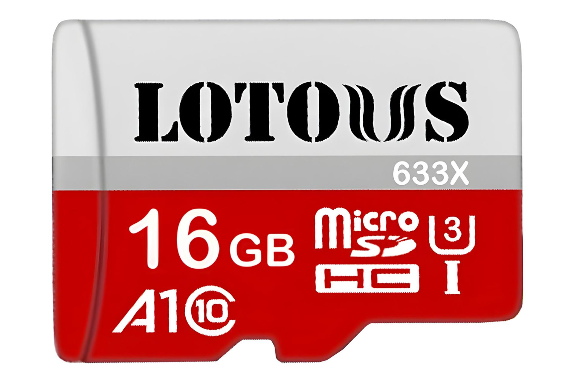 کارت حافظه لوتوس Lotous 633X microSDHC Class 10 UHS-I U3 16GB