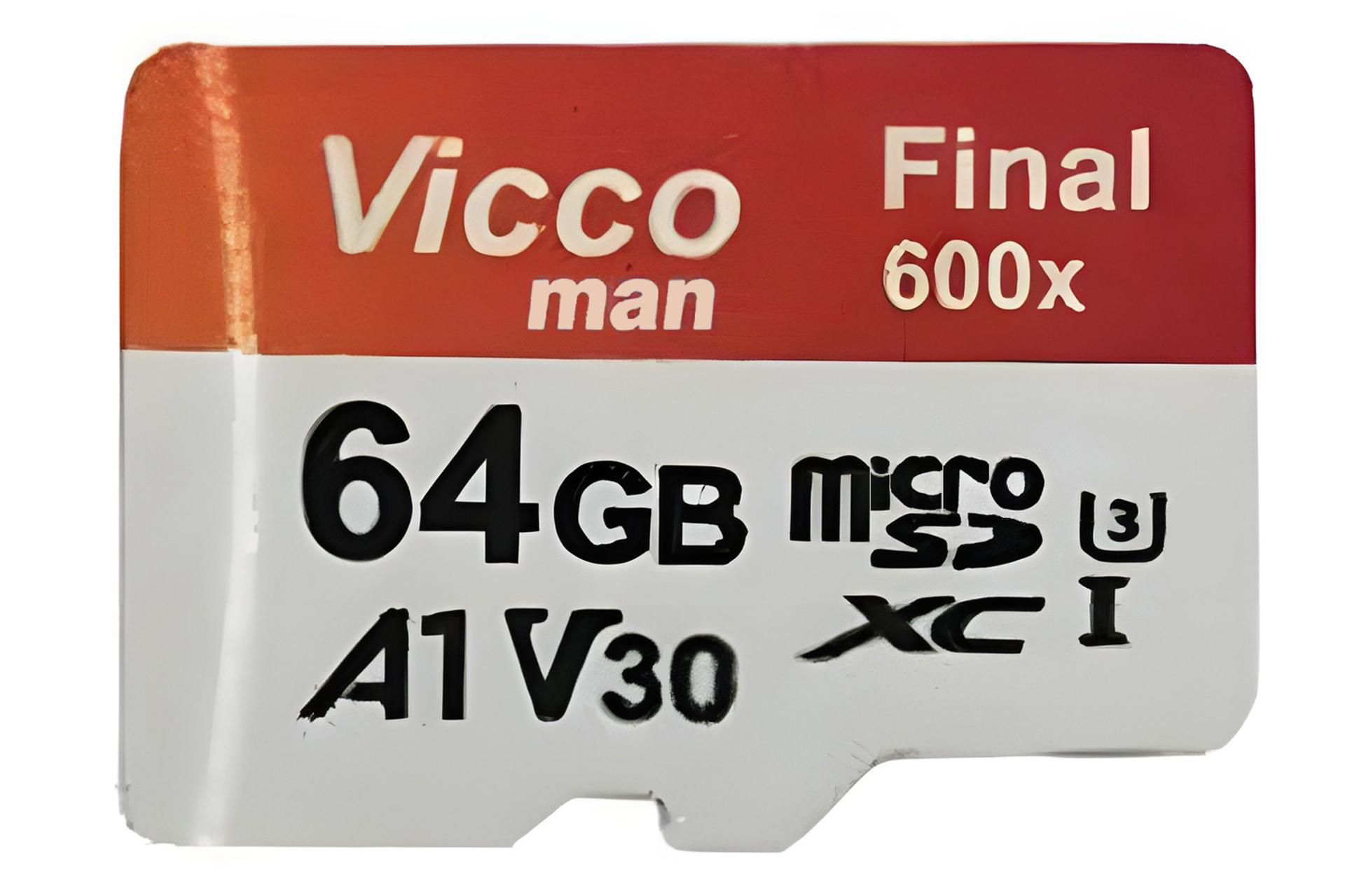 کارت حافظه ویکومن Viccoman Final 600X microSDXC Class 10 UHS-I U3 64GB