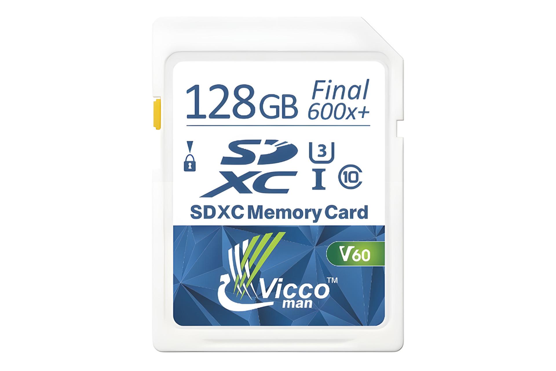 کارت حافظه ویکومن Viccoman Final 600X SDXC Class 10 UHS-I U3 128GB