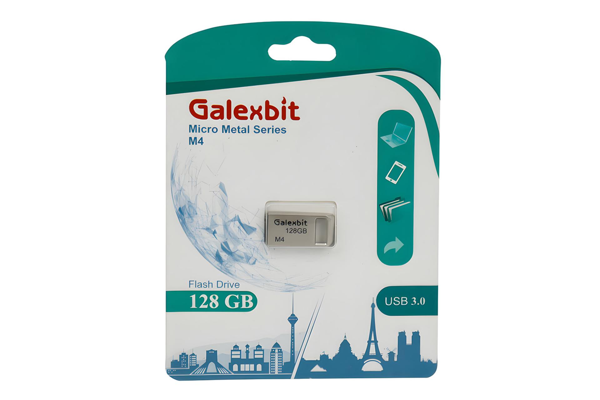 جعبه فلش مموری گلکسبیت Galexbit Micro Metal M4 128GB USB 3.0