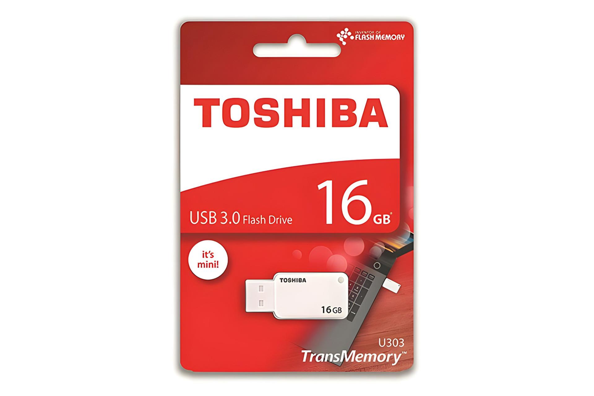 جعبه فلش مموری توشیبا Toshiba TransMemory U303 16GB USB 3.0