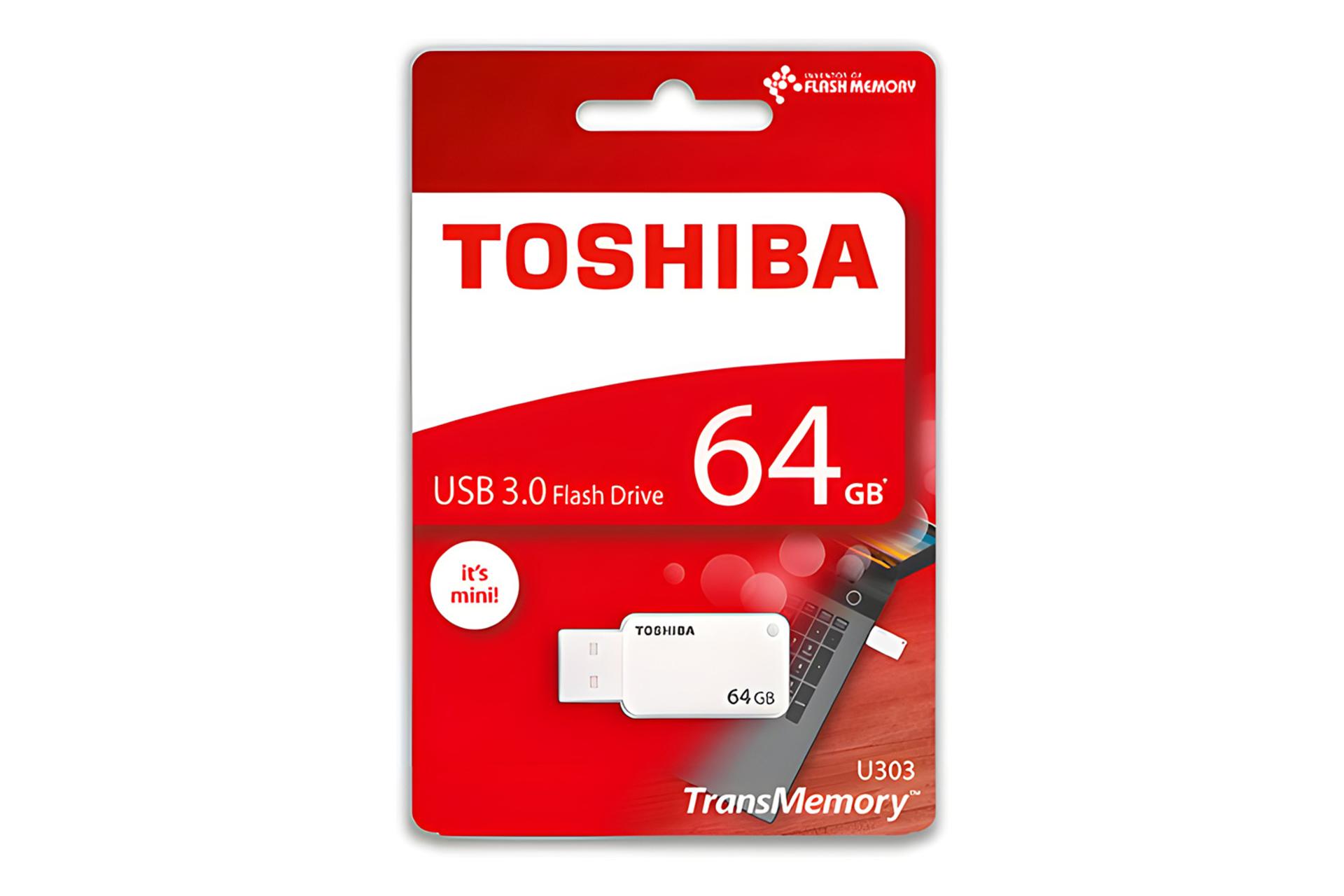 جعبه فلش مموری توشیبا Toshiba TransMemory U303 64GB USB 3.0
