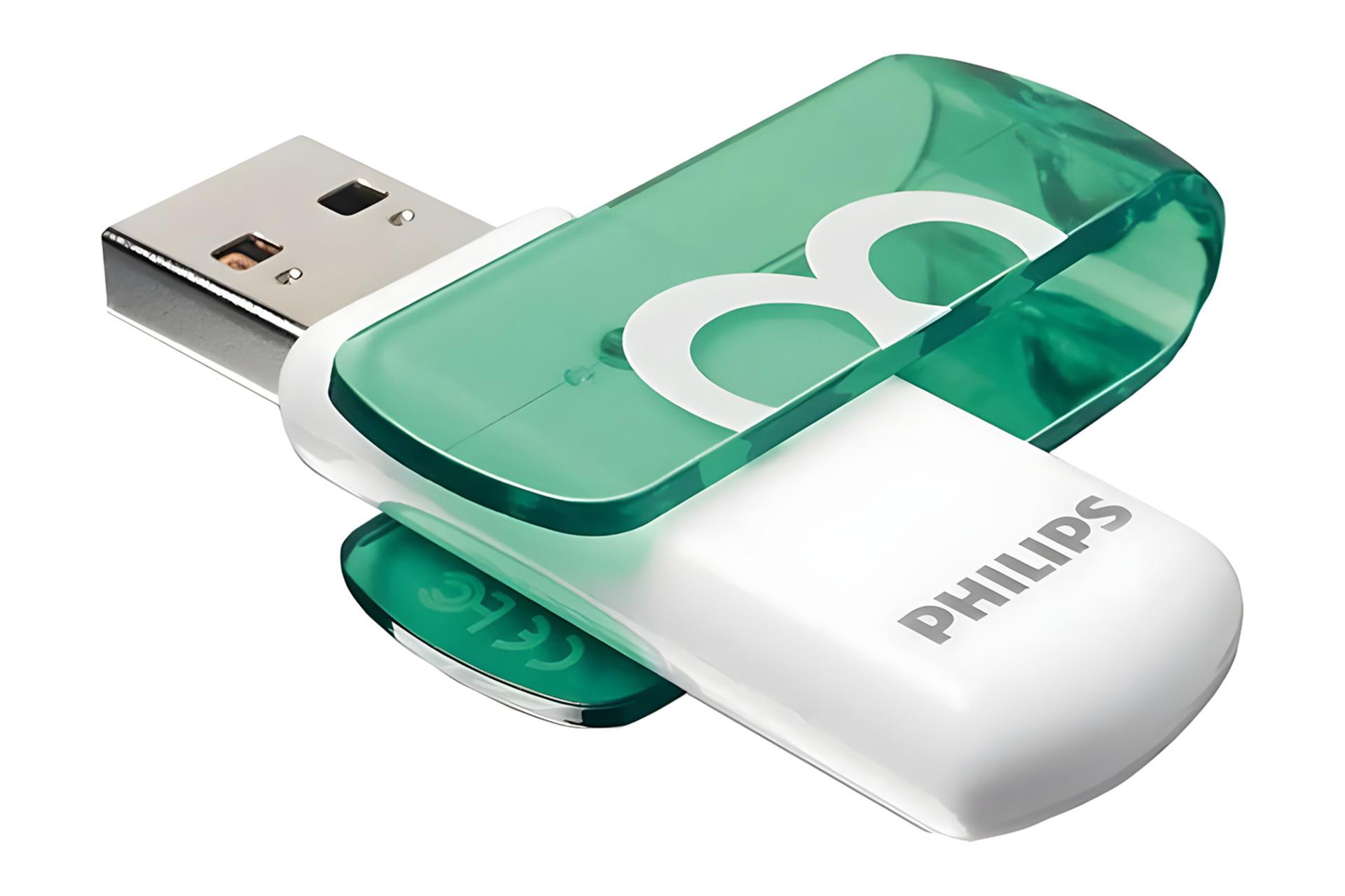 نمای کناری فلش مموری فیلیپس Philips Vivid 8GB USB 2.0