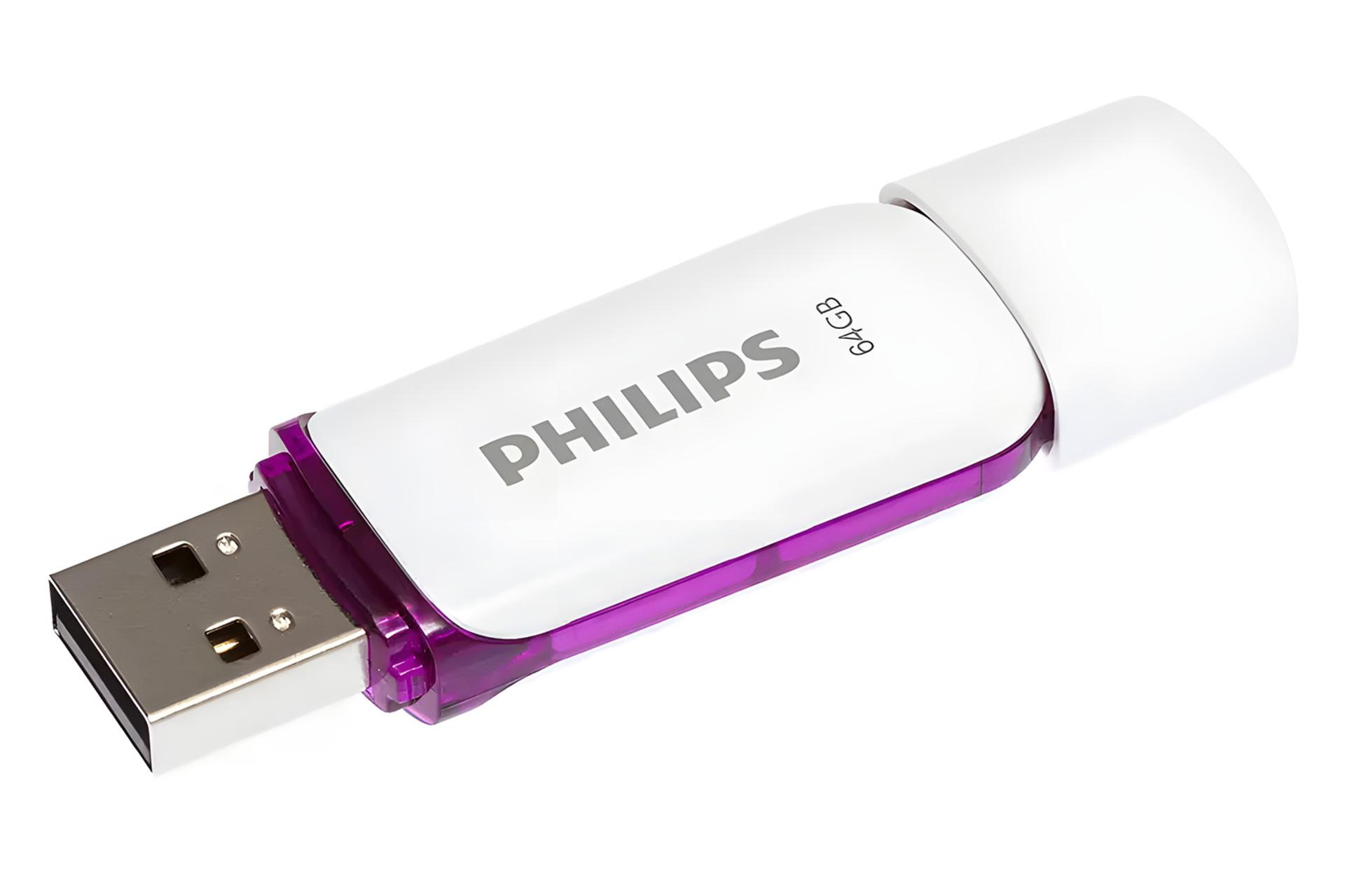 نمای کناری فلش مموری فیلیپس Philips Snow 64GB USB 2.0