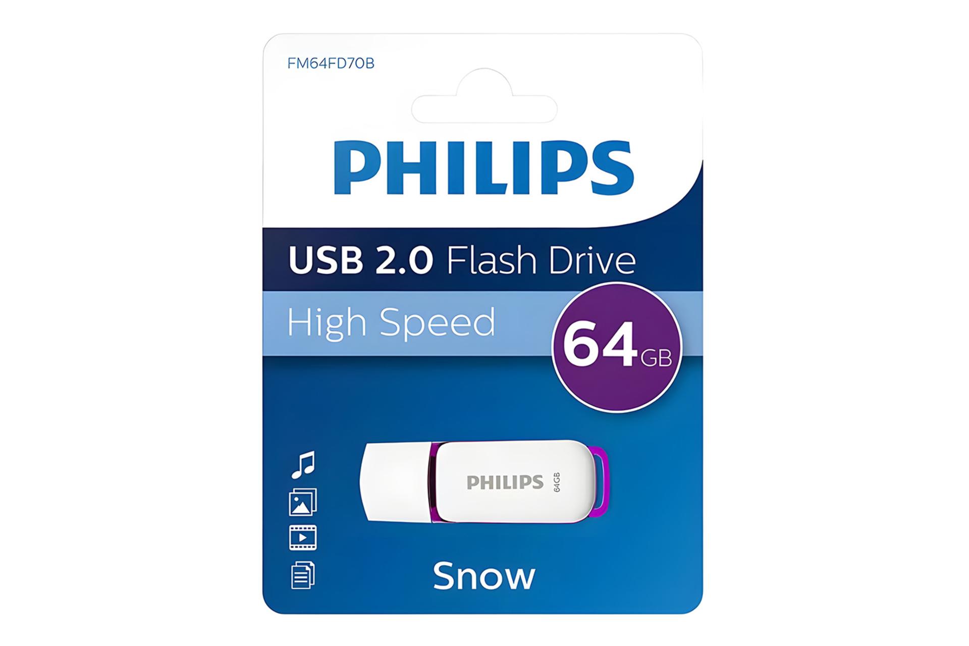 جعبه فلش مموری فیلیپس Philips Snow 64GB USB 2.0