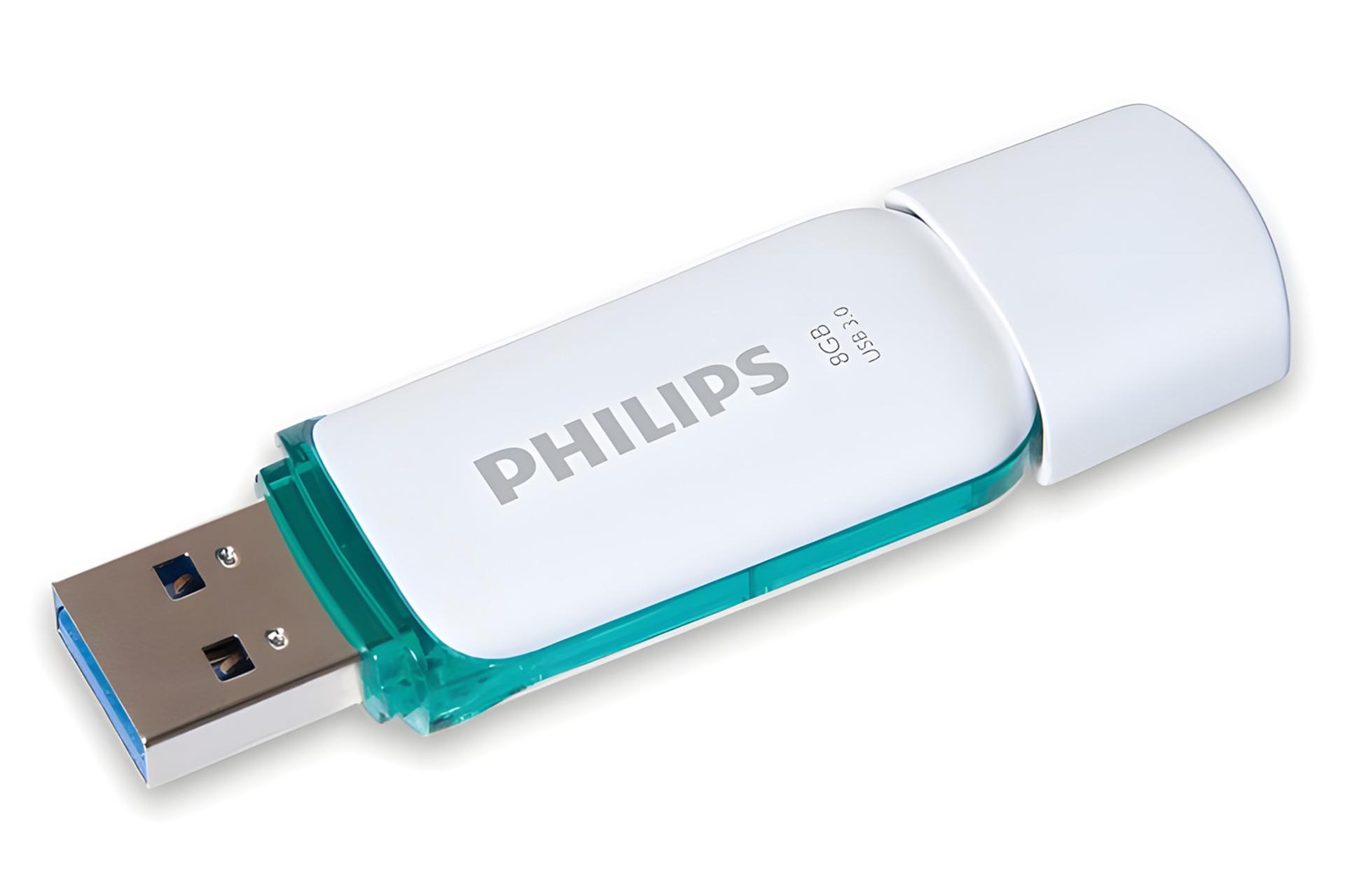 نمای کناری فلش مموری فیلیپس Philips Snow 8GB USB 3.0