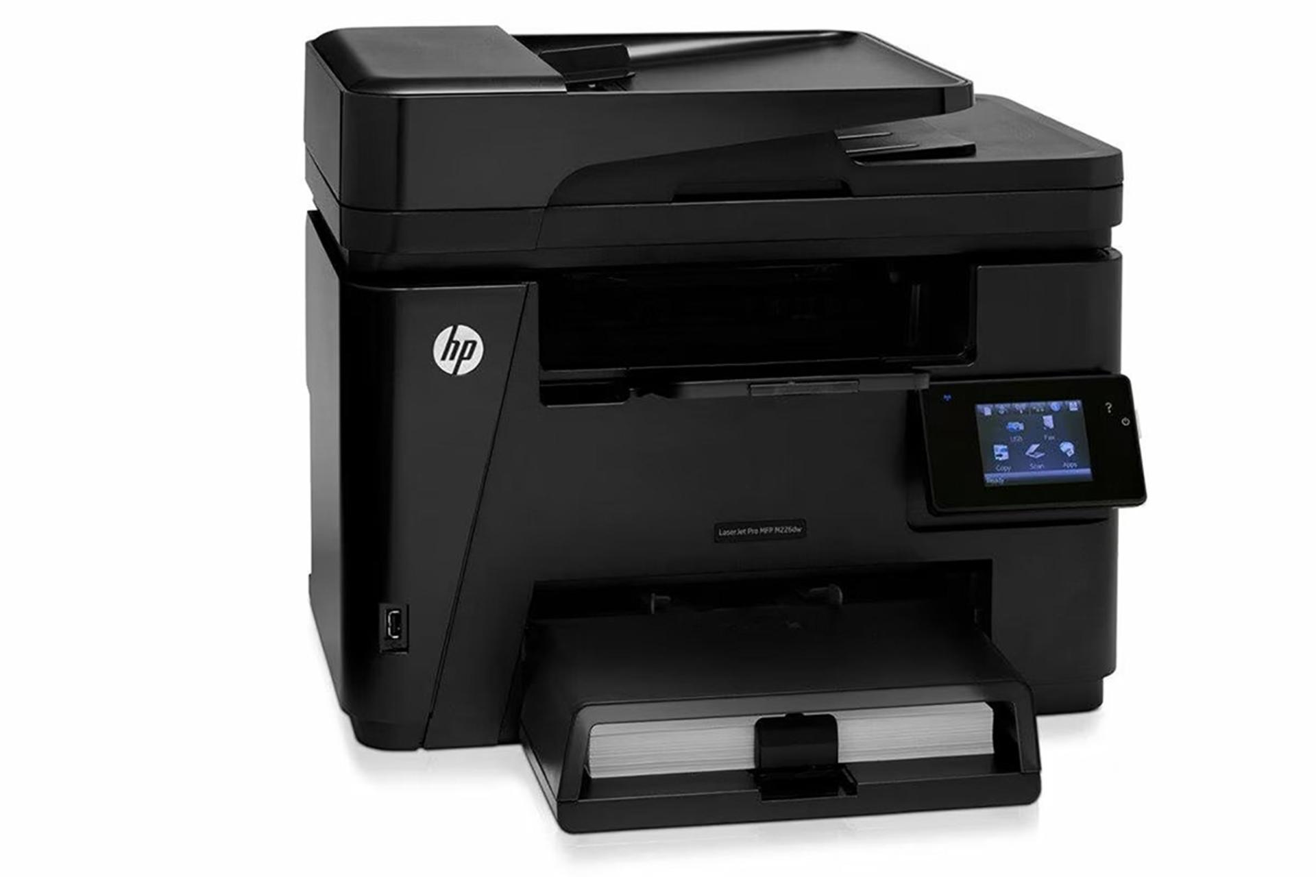 پرینتر اچ پی HP LaserJet Pro MFP M225dw نمای جلو و چپ