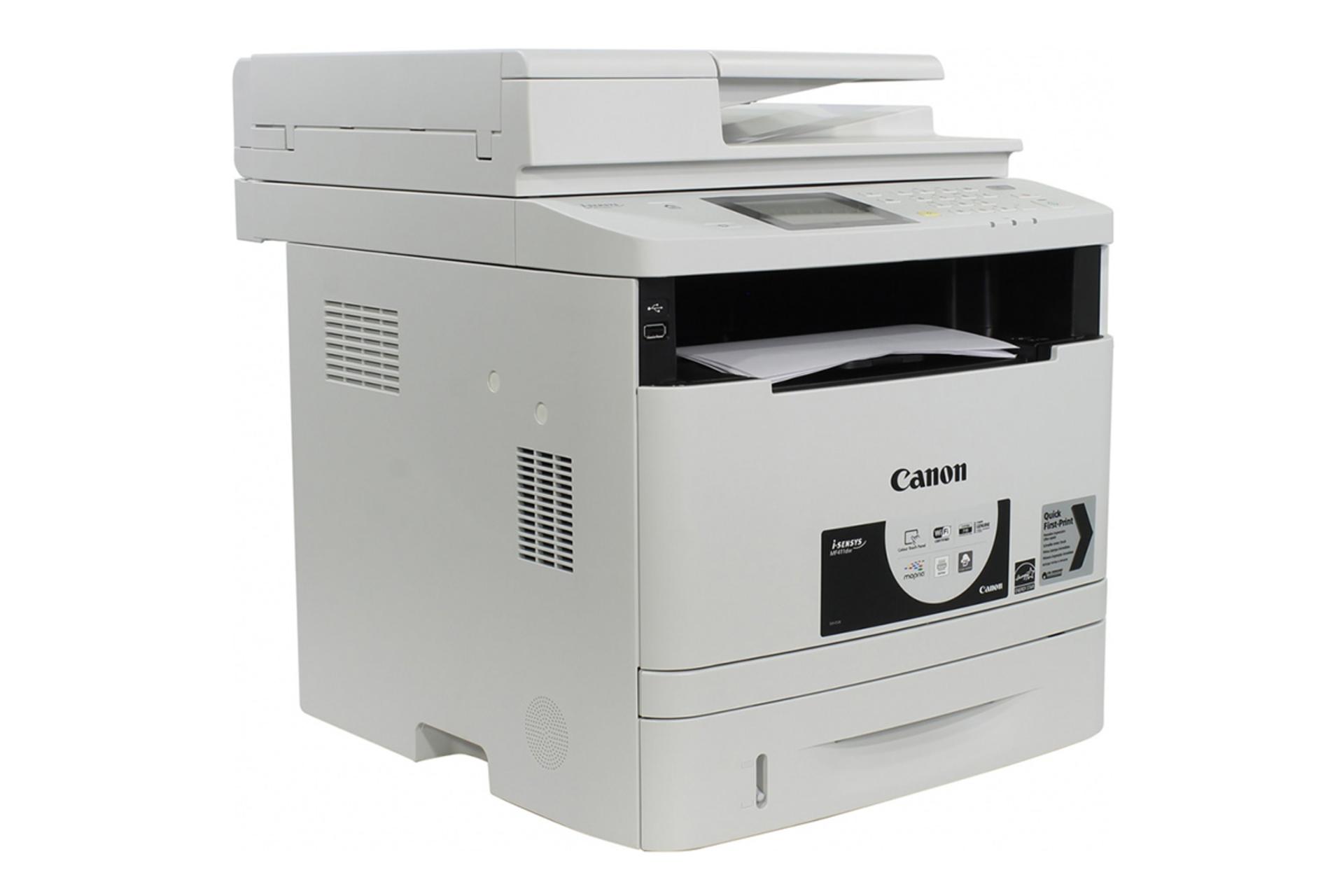 پرینتر کانن Canon MF411dw نمای جلو و چپ