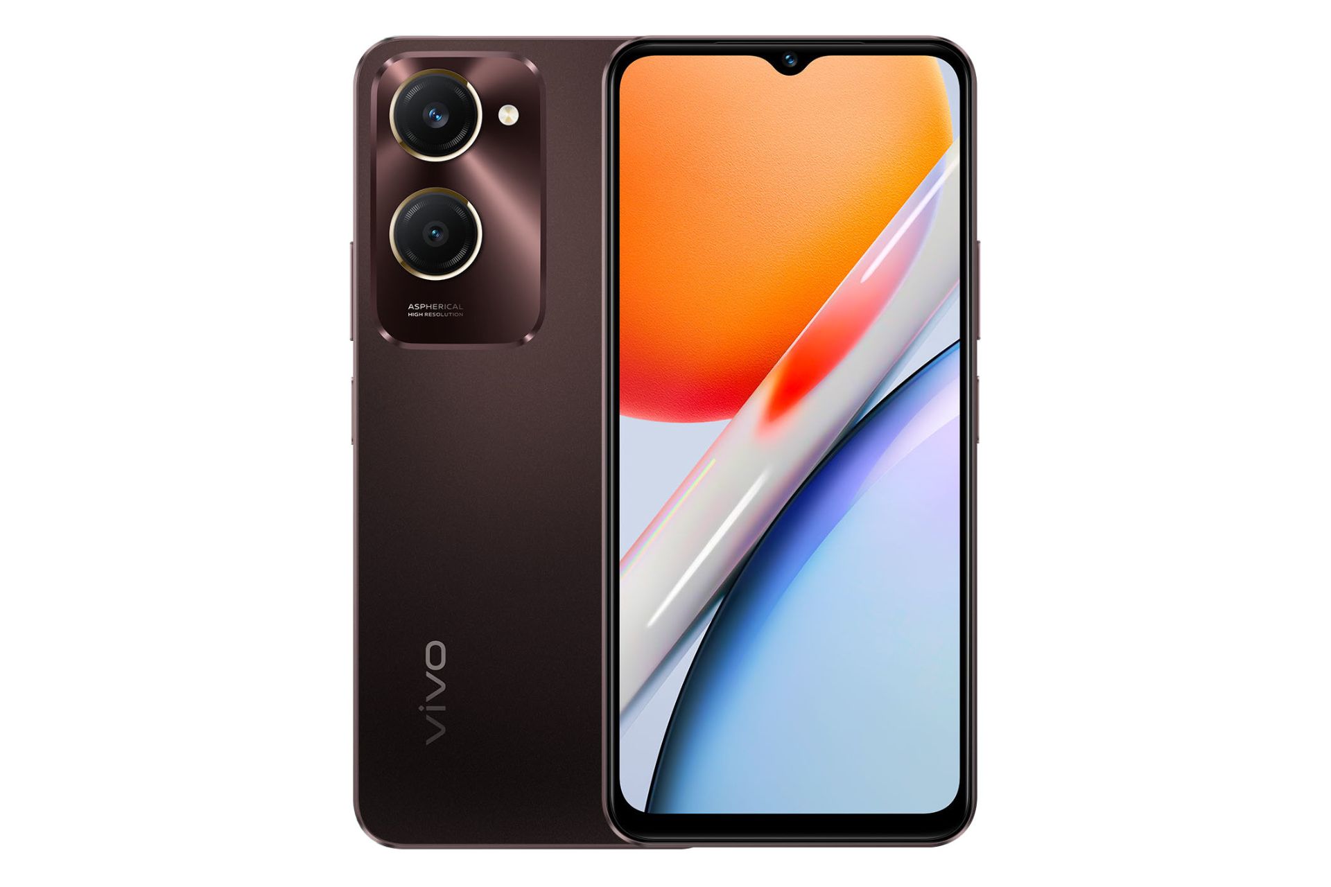 پنل جلو و پشت گوشی موبایل Y18 ویوو نسخه گلوبال قهوه ای تیره / vivo Y18 Global