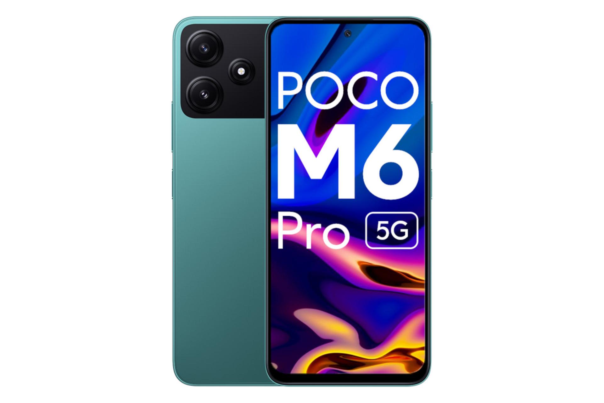 پنل جلو و پشت گوشی موبایل پوکو M6 پرو شیائومی 5G سبز / Xiaomi Poco M6 Pro 5G