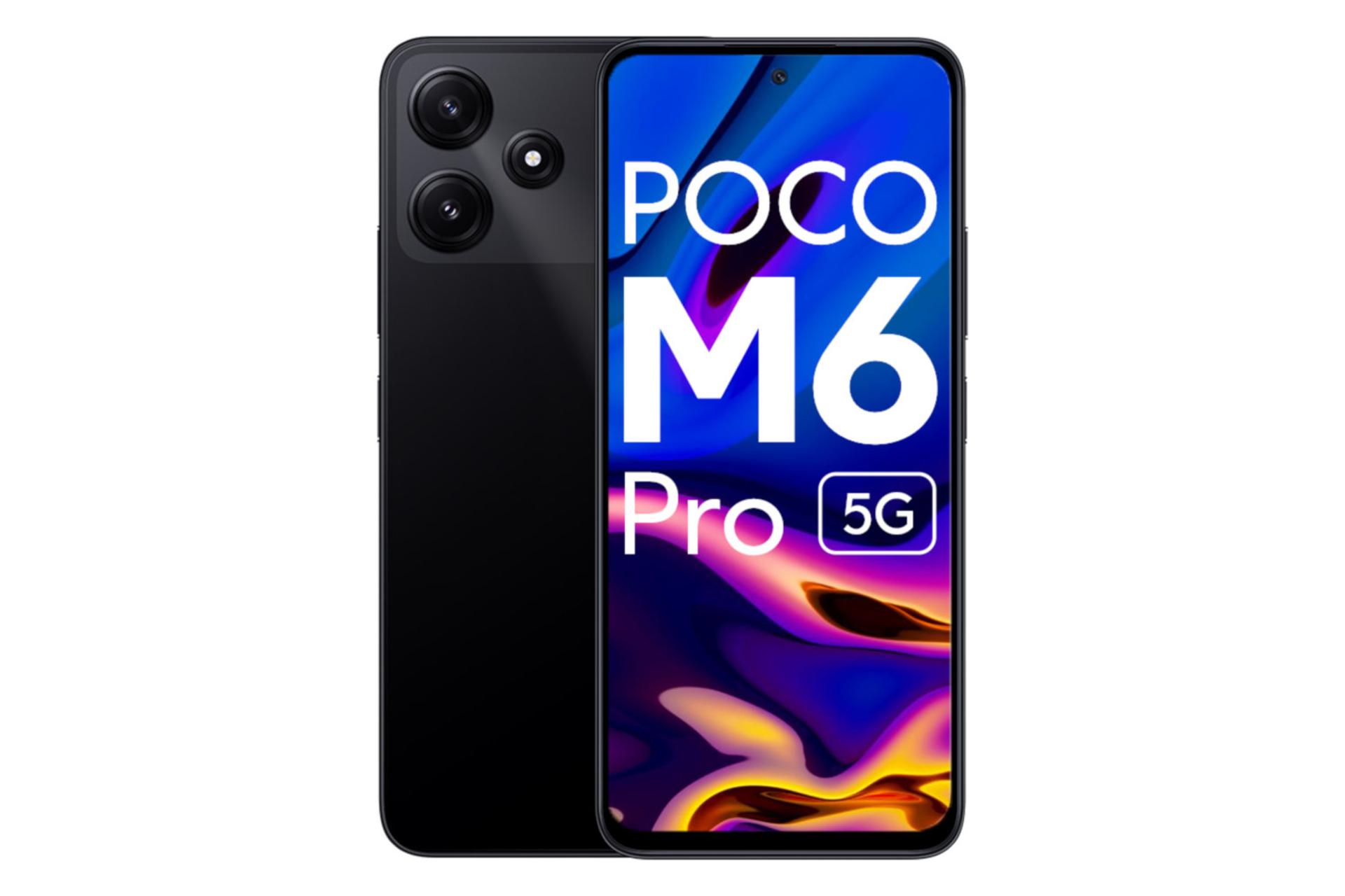 پنل جلو و پشت گوشی موبایل پوکو M6 پرو شیائومی 5G مشکی / Xiaomi Poco M6 Pro 5G