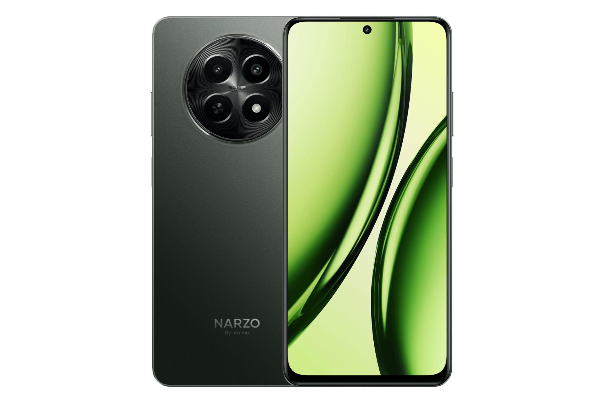 پنل جلو و پشت گوشی موبایل ریلمی Realme Narzo N65 سبز تیره